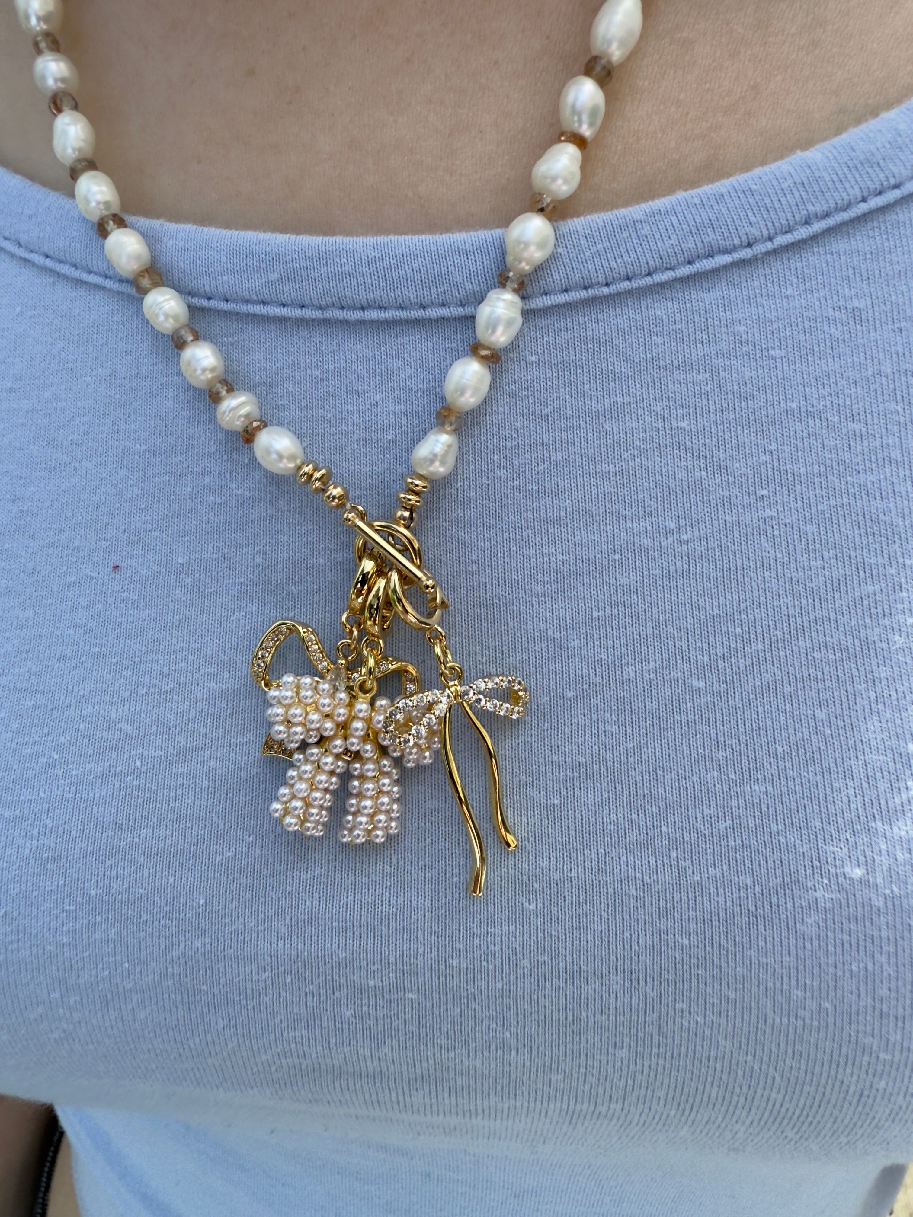 The Clark - Gold and Cubic Zirconia Long Tail Clip-on Charm