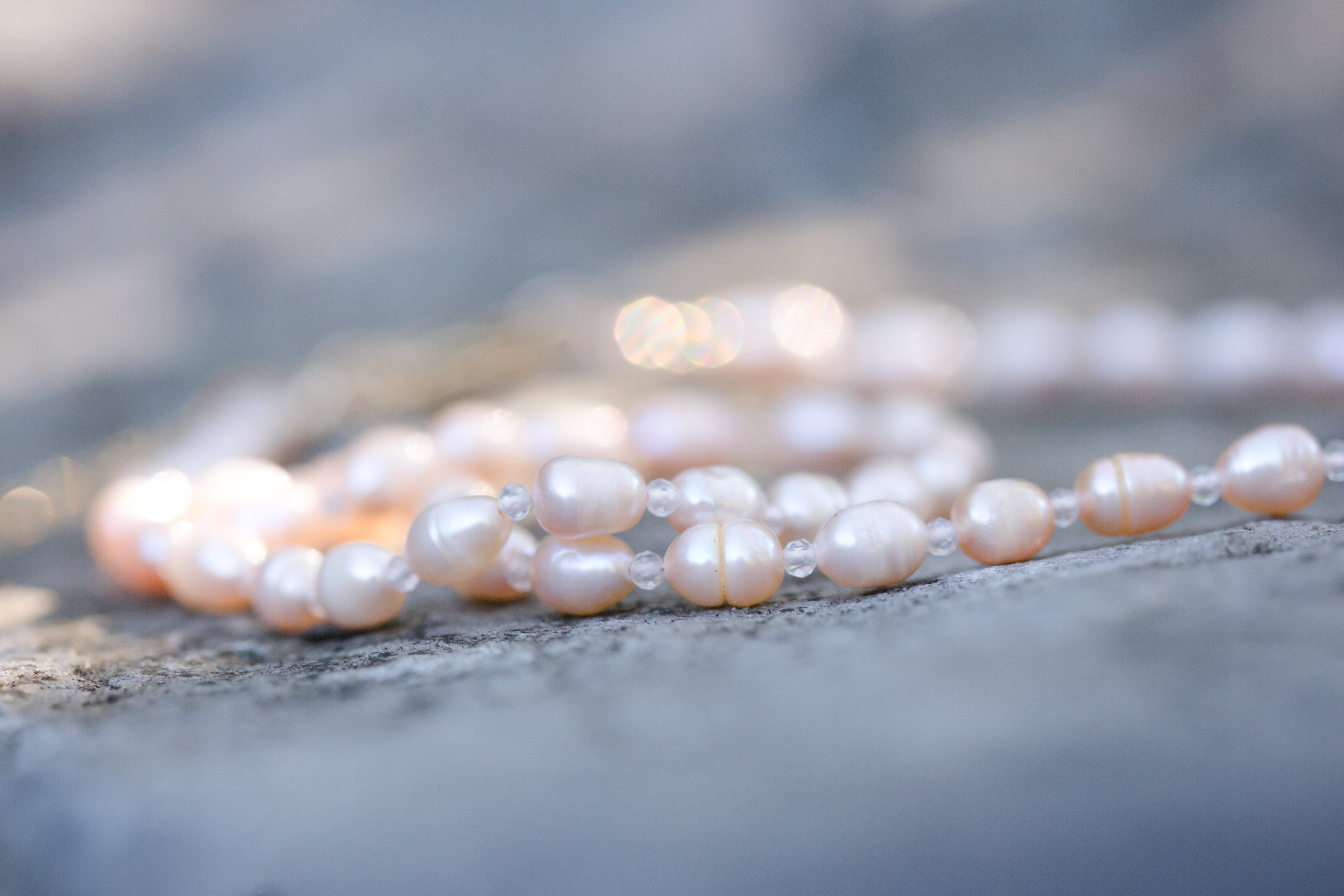 The Patricia - Light Pink Freshwater Pearl  & Rose Quartz Necklace