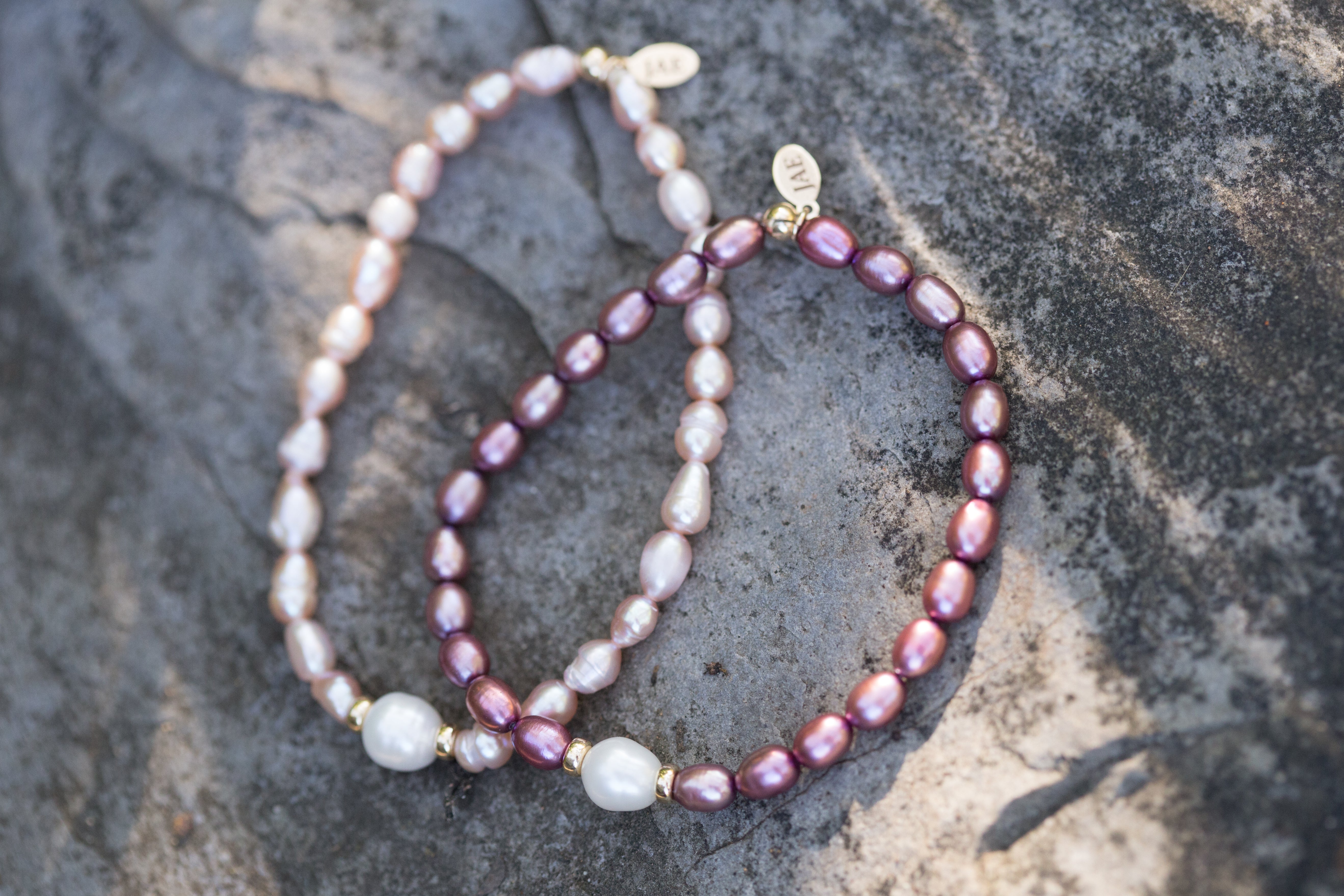 The Eden -  Mauve Pink Freshwater Pearl Bracelet