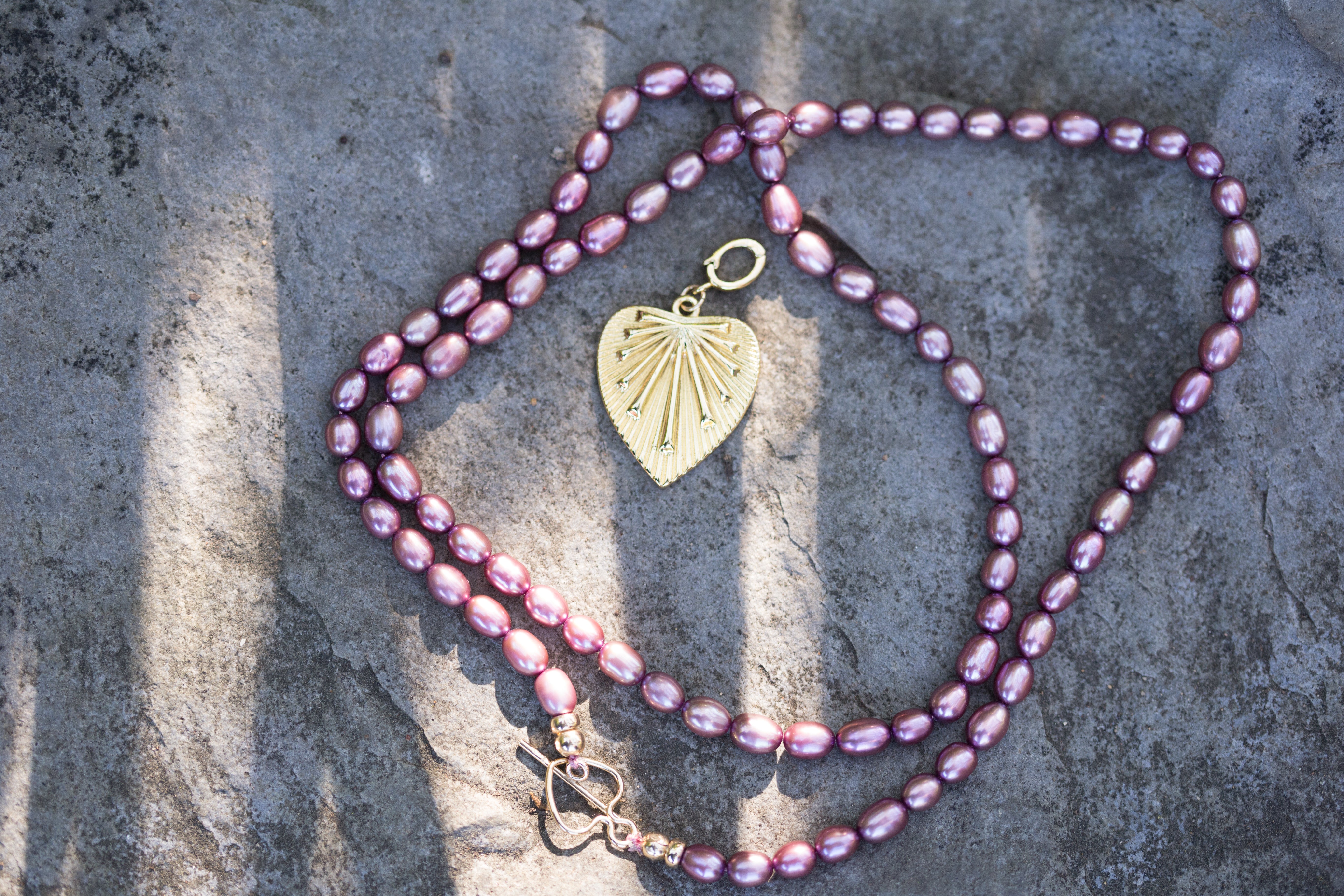 The Anne Marie - Gold Sunburts Heart Clip-On Charm