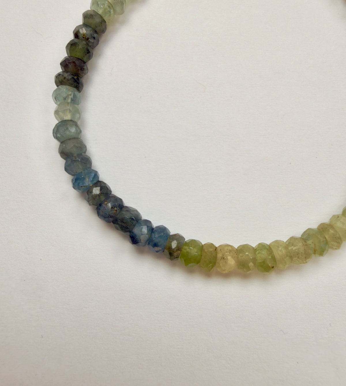 The Nadine - Moss Aquamarine Beaded Bracelet