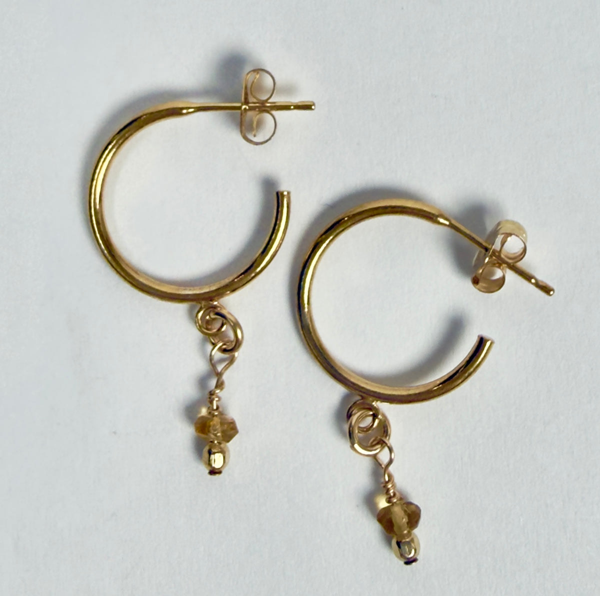The Sebi - Citrine Hoop Earring