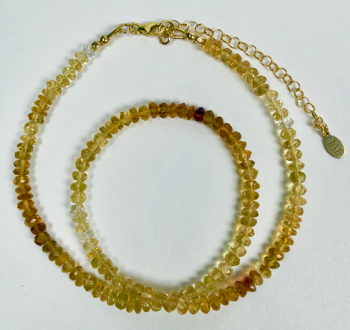 The Toni - Citrine Ombre Beaded Necklace