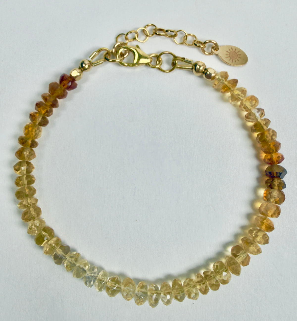 The Maggie - Citrine Ombre Beaded Bracelet