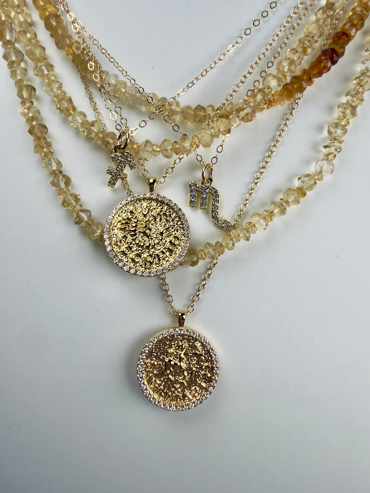 The Toni - Citrine Ombre Beaded Necklace