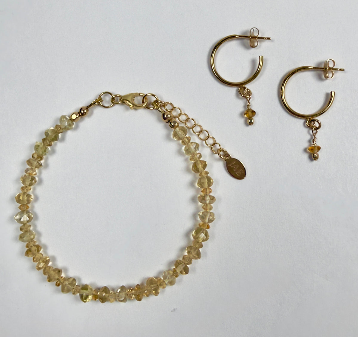 The Sebi - Citrine Hoop Earring