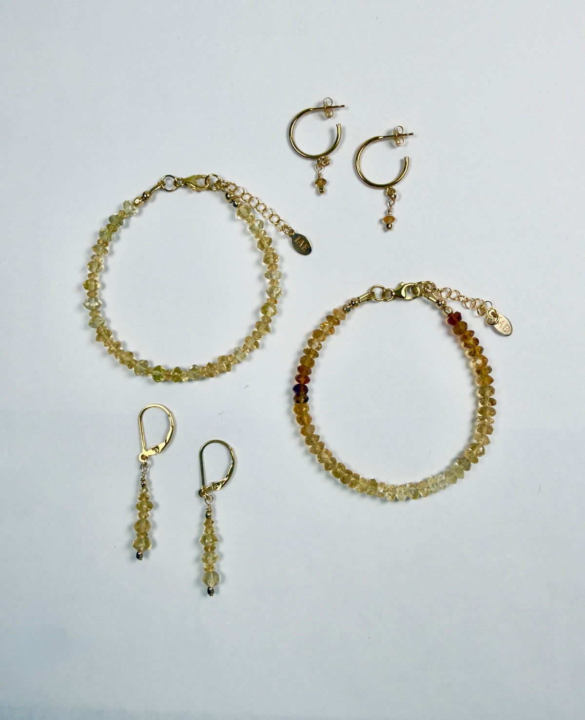 The Maggie - Citrine Ombre Beaded Bracelet