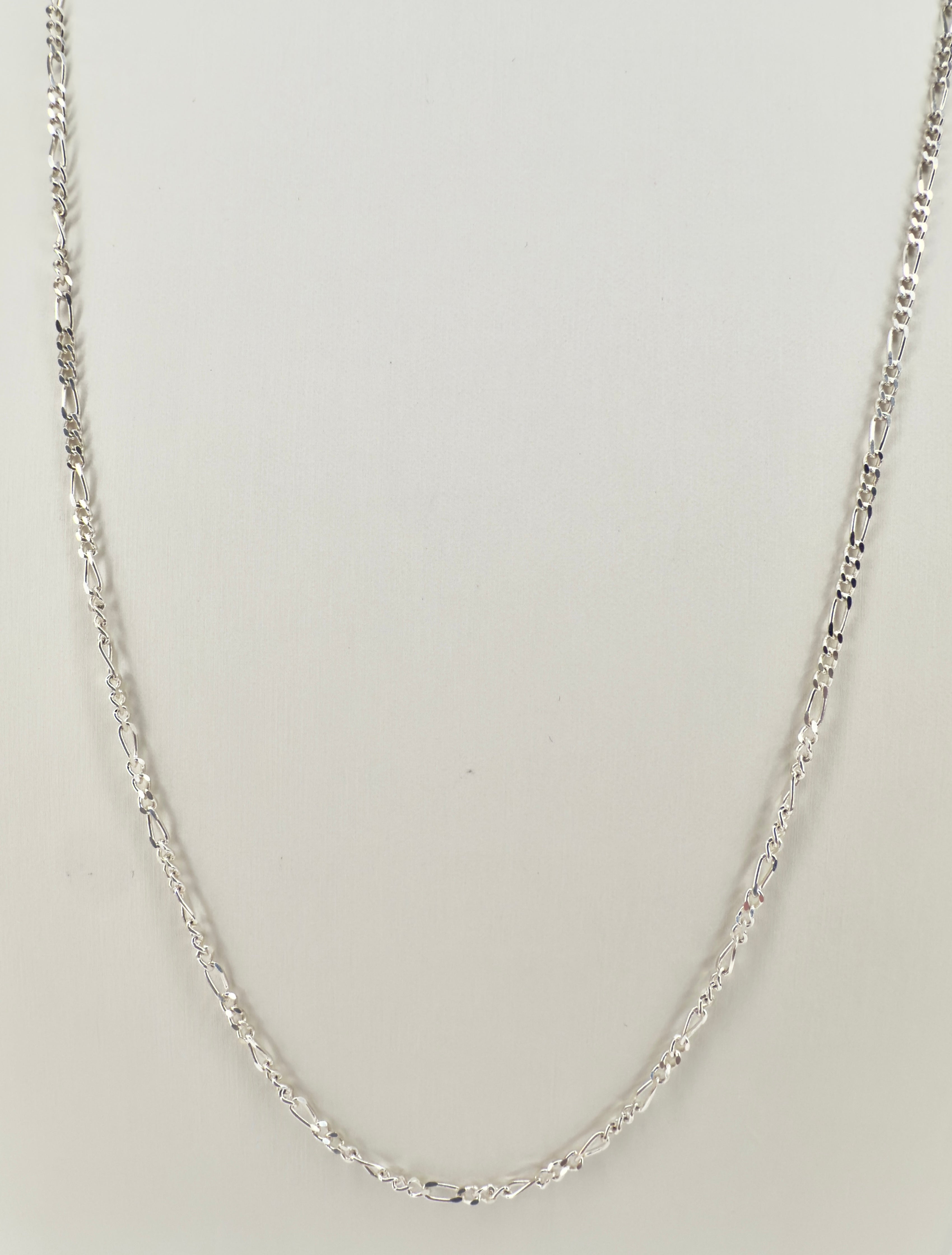 The Mick - Sterling Silver Figaro Chain Necklace - 24"