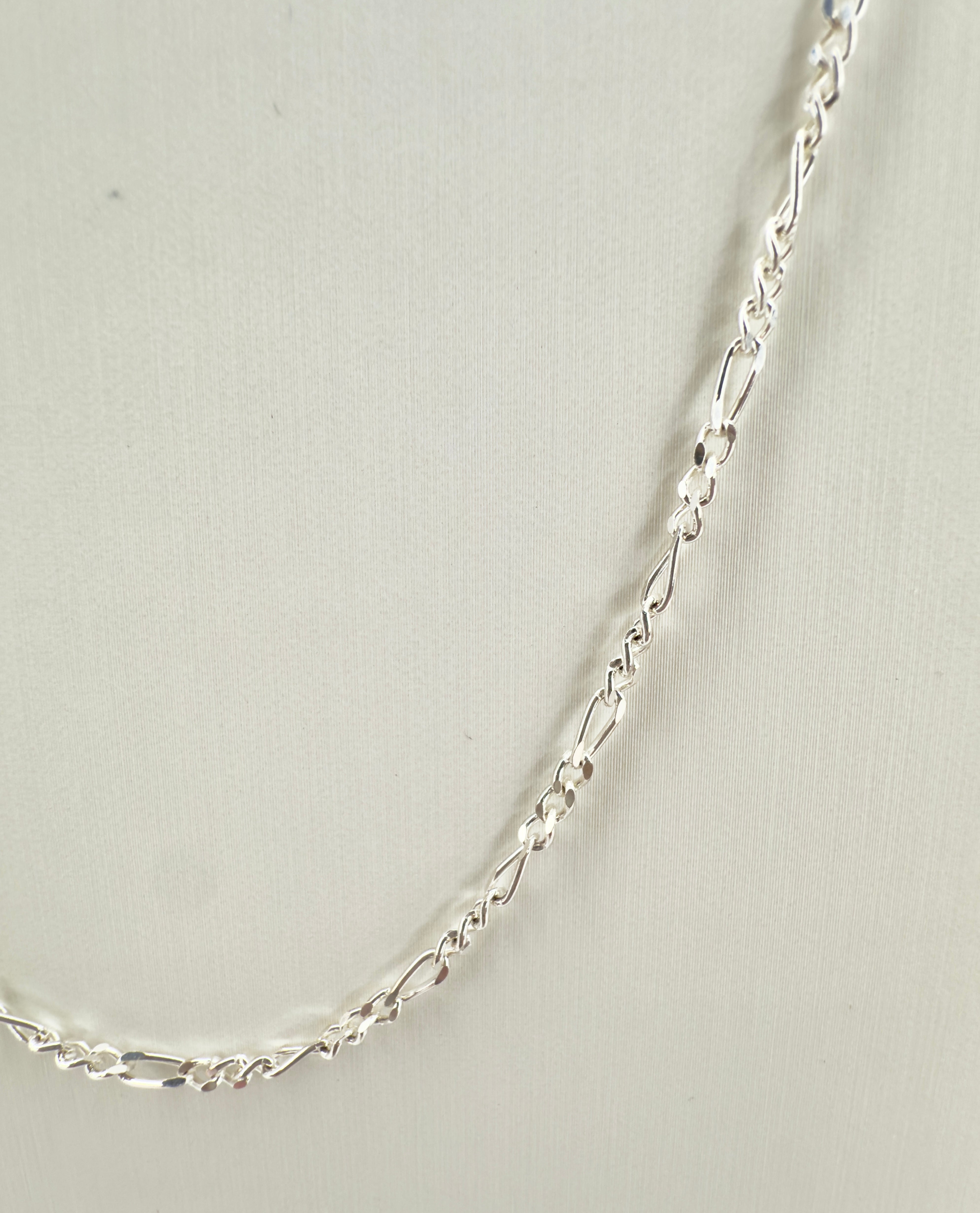 The Mick - Sterling Silver Figaro Chain Necklace - 24"