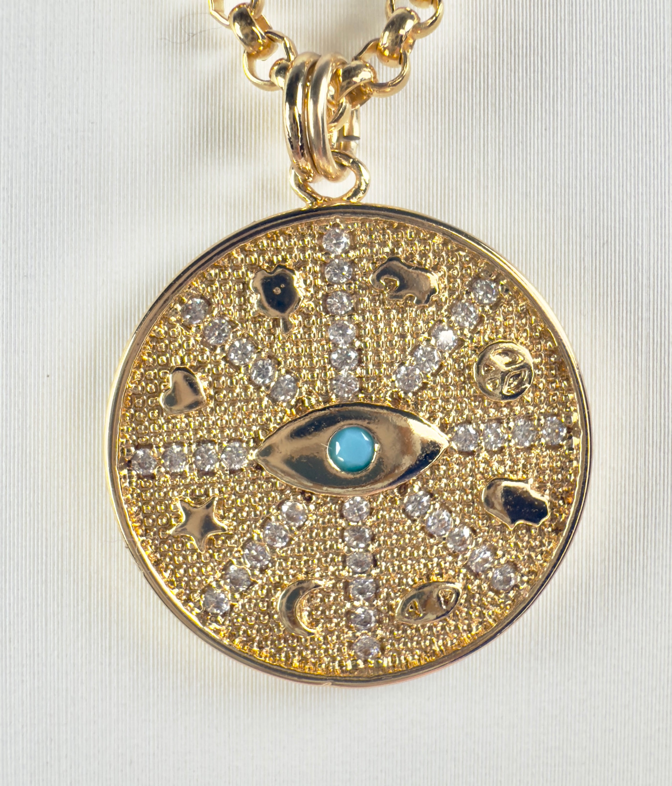 The Mitra - Evil Eye Lucky Medallion Necklace