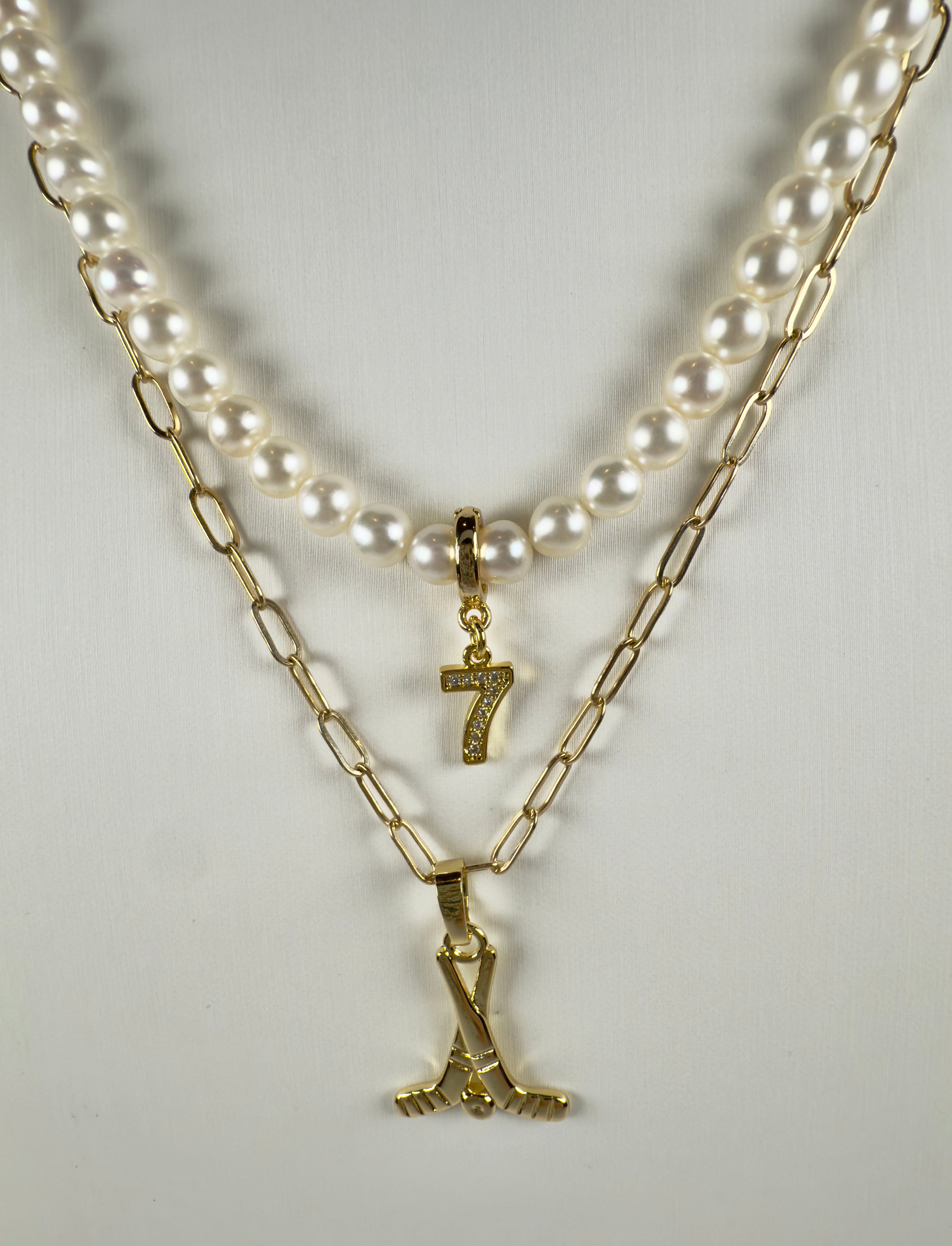 The Hope Necklace - Field Hockey Sticks and Paperclip Chain
