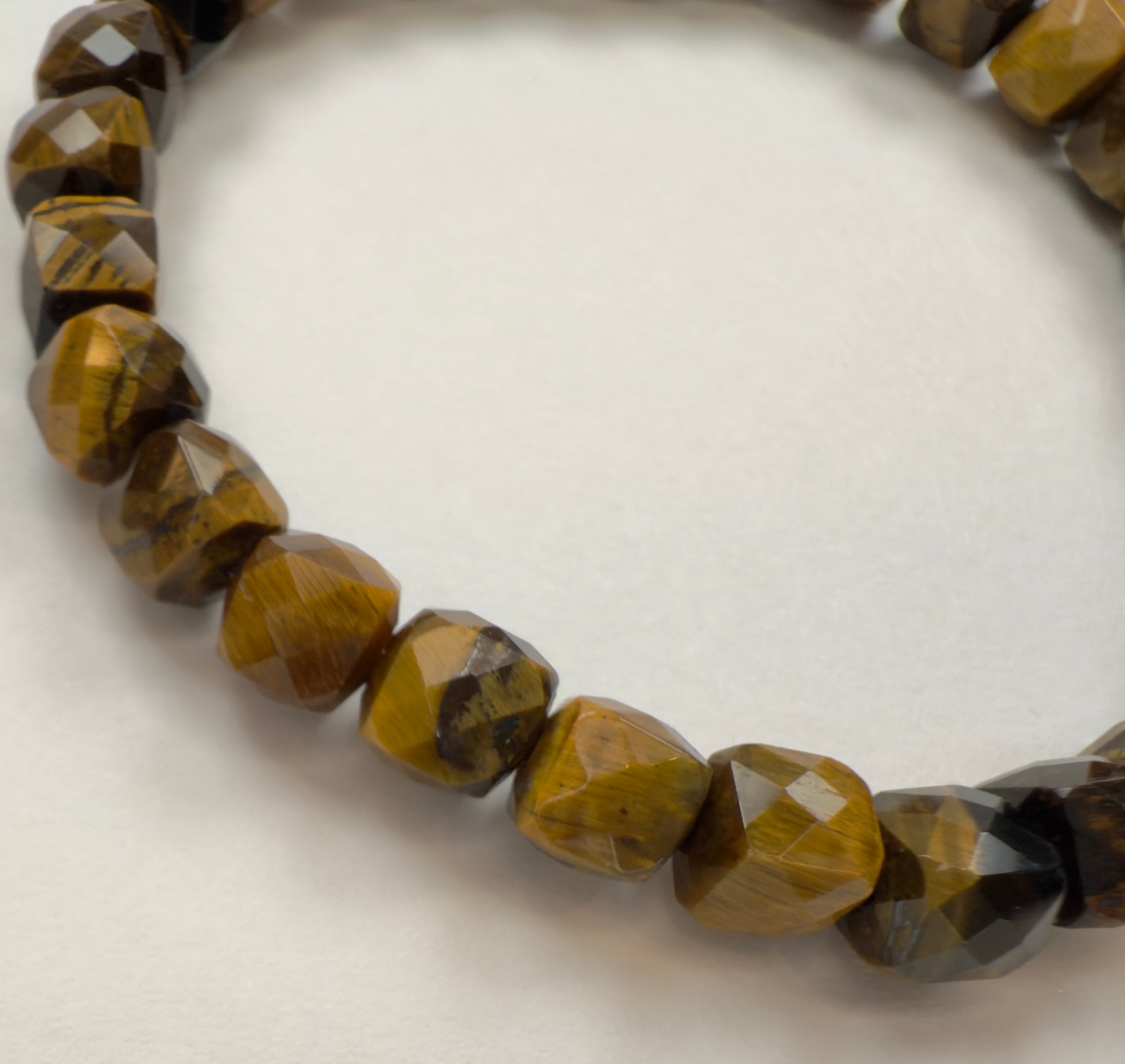 The Phil - Tiger's Eye Square Faceted Bracelet