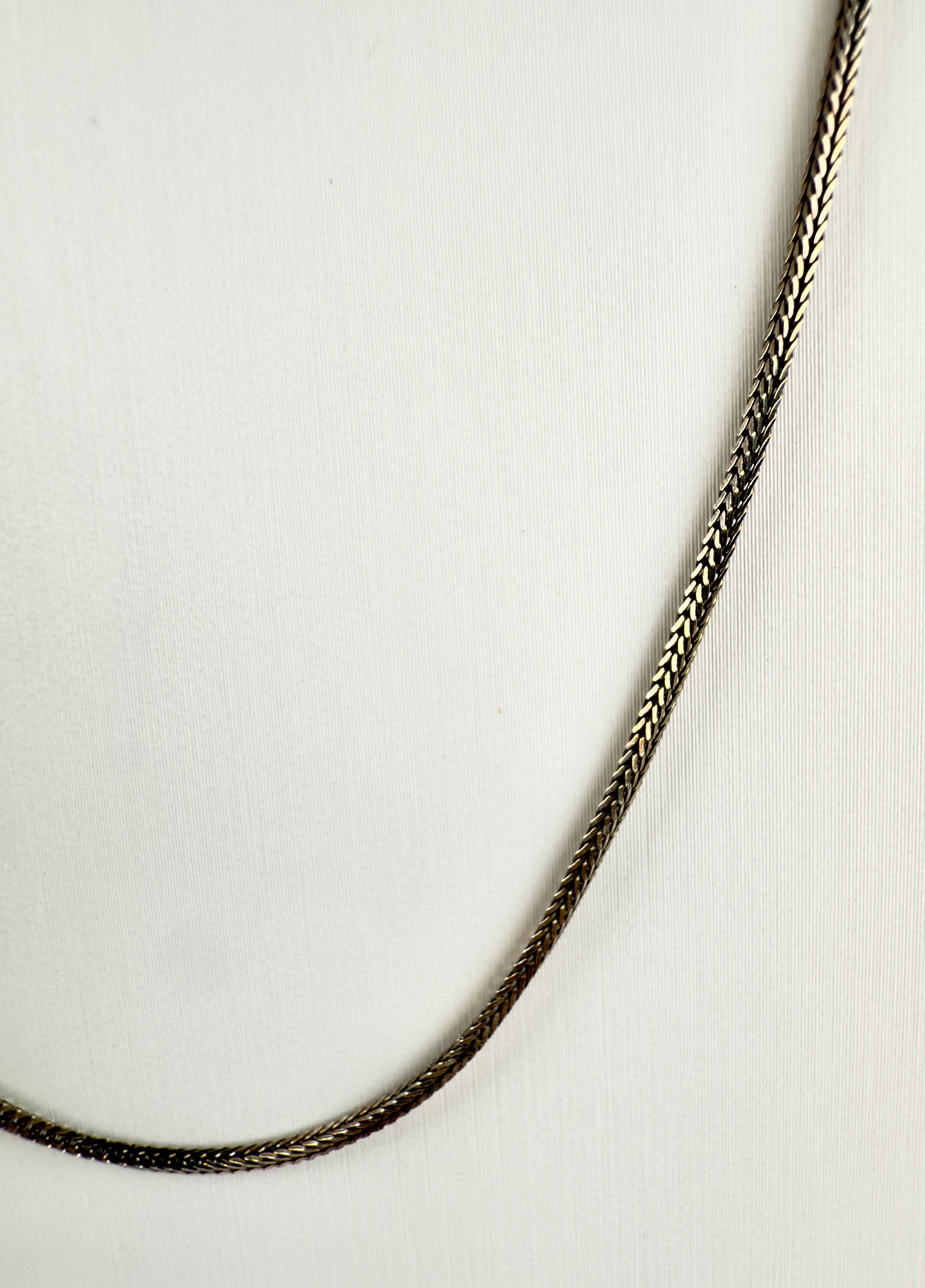 The Cole - Oxidized Wheat Chain Necklace