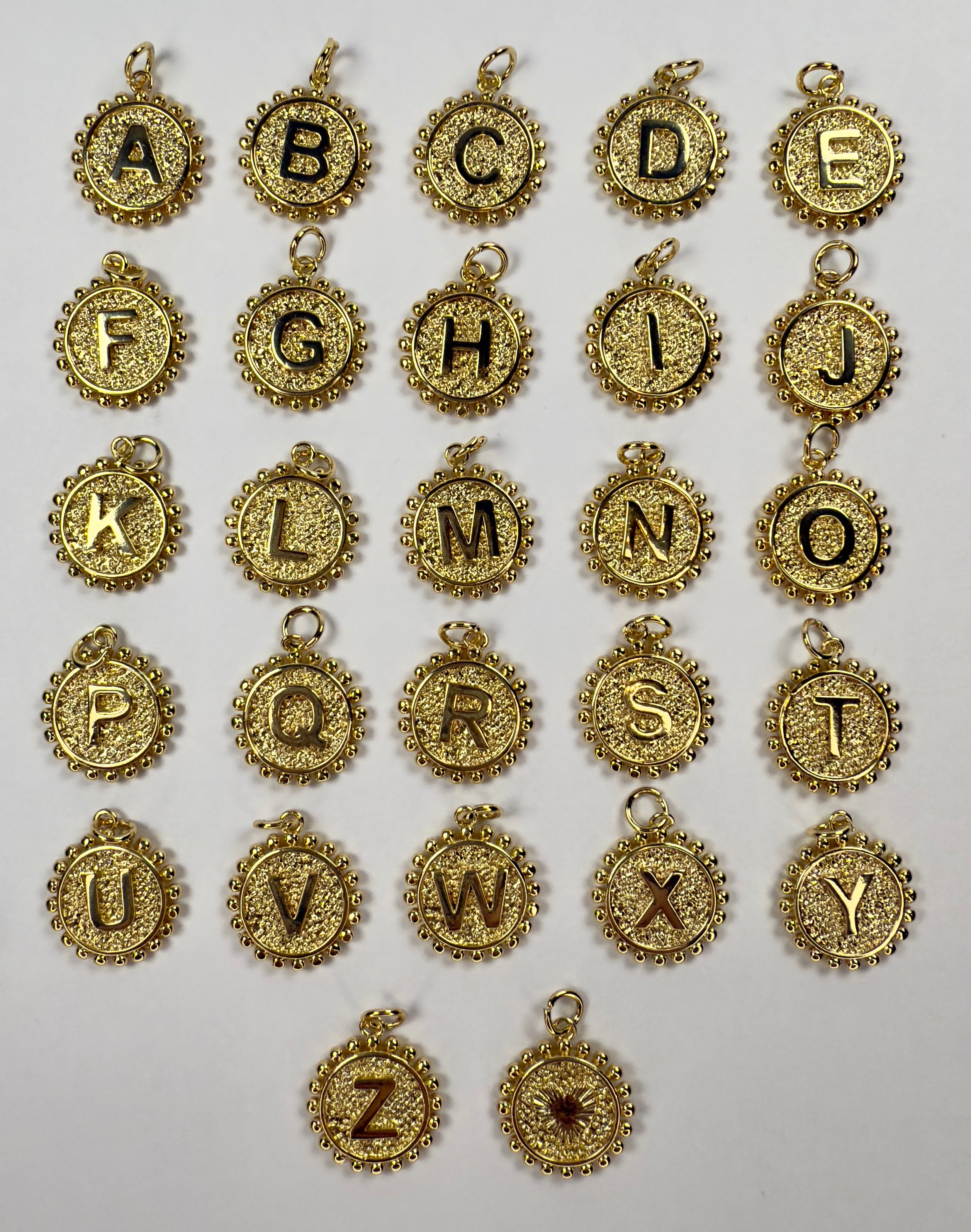 The Initial Double Sided Medallion Necklace - (A through Z)