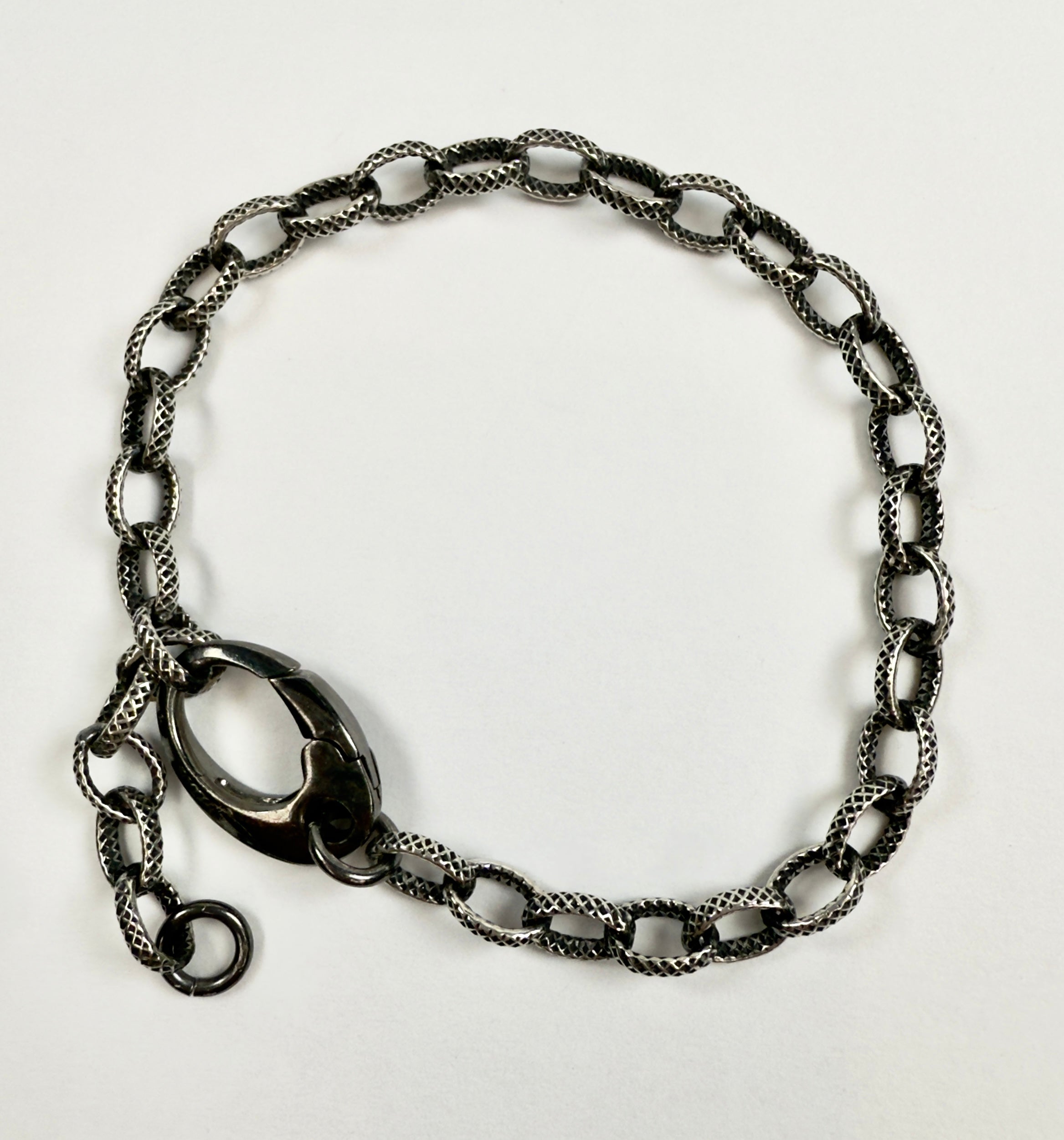 The Gavin - Oxidized Sterling Silver Chain Bracelet