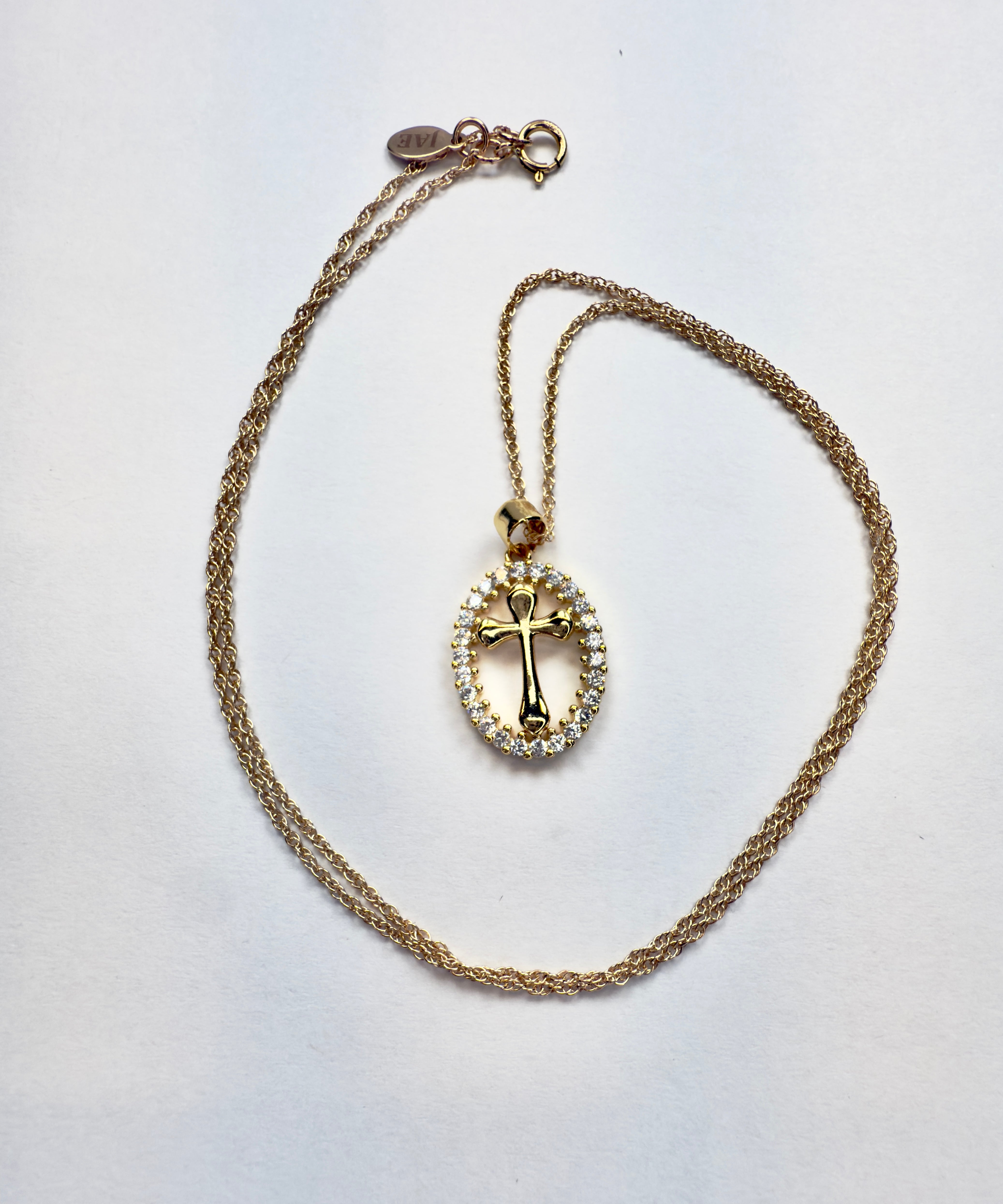 The Essig - Cross in Oval Frame Necklace