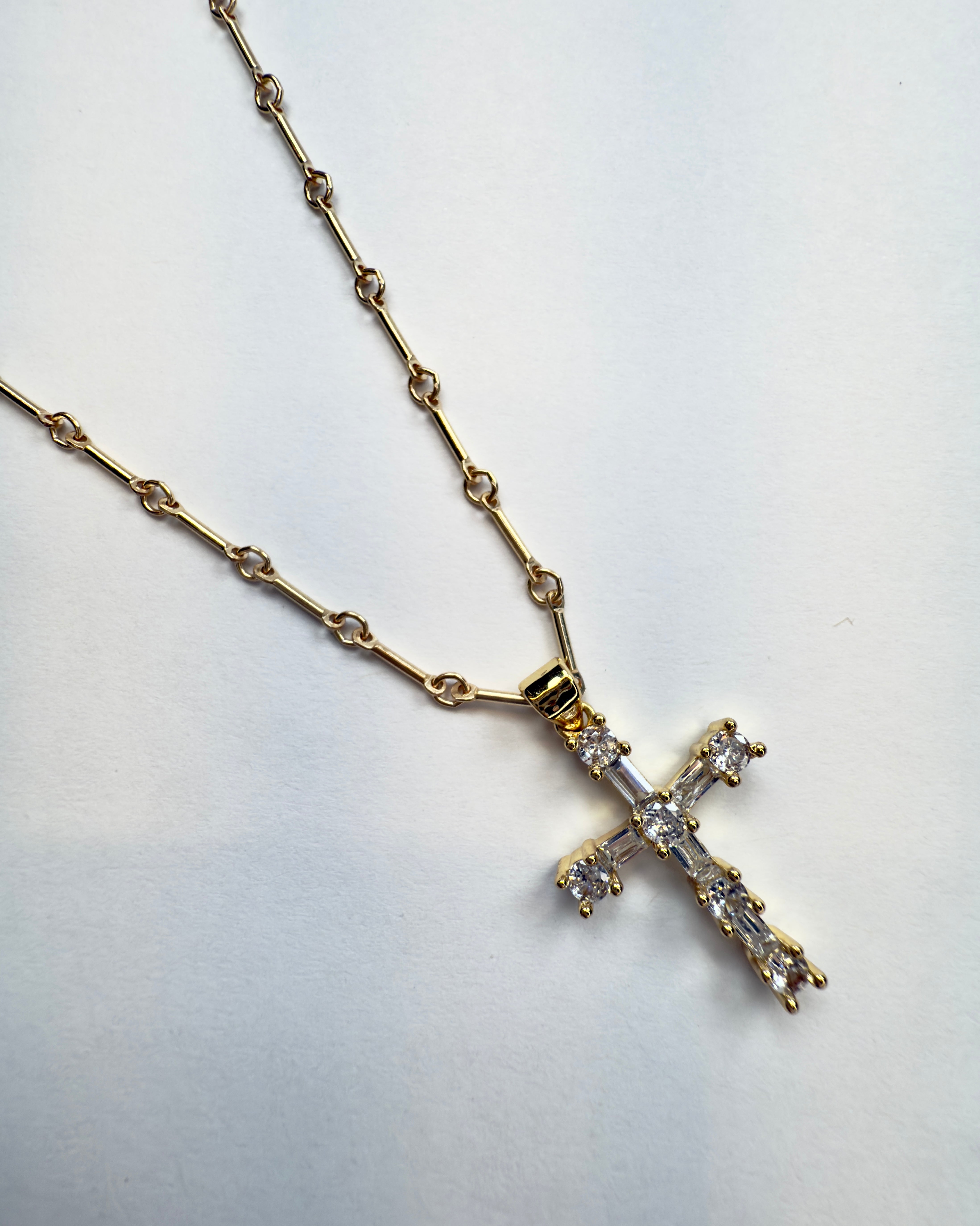 The Prietto - Pavé Cross Necklace