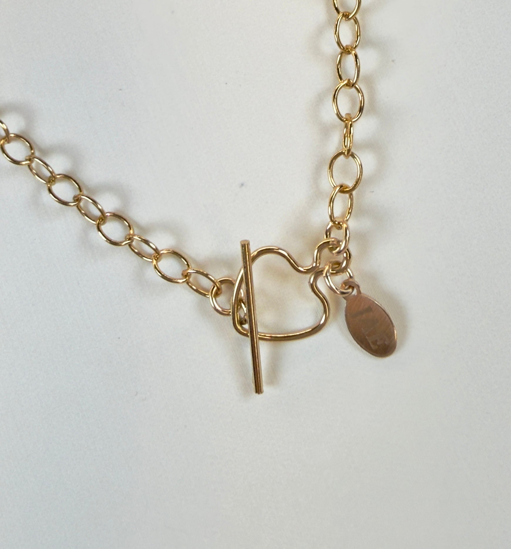 The June - Heart Toggle Clasp Chain Bracelet