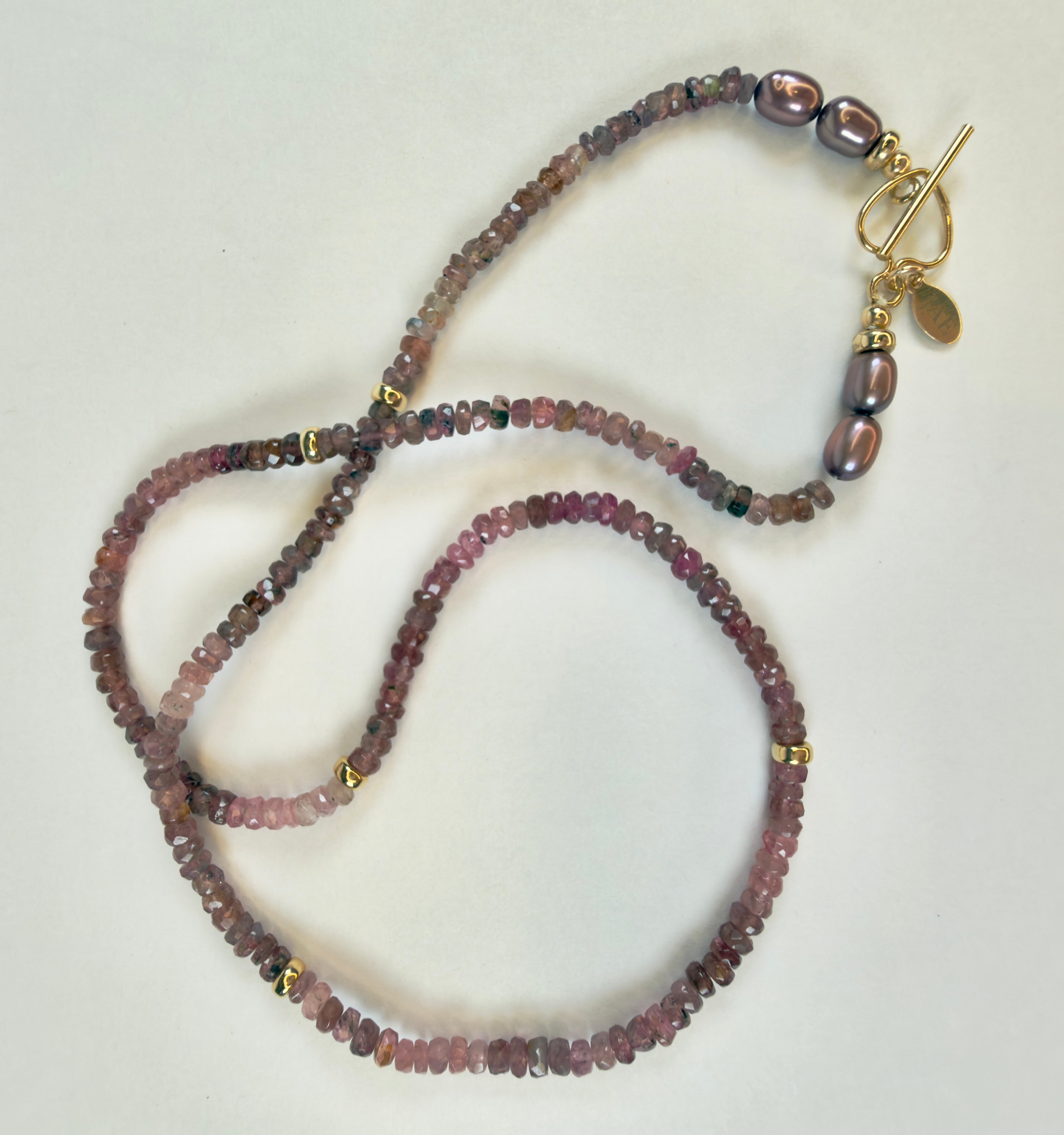 The Michelle - Pink Tourmaline Shaded Necklace