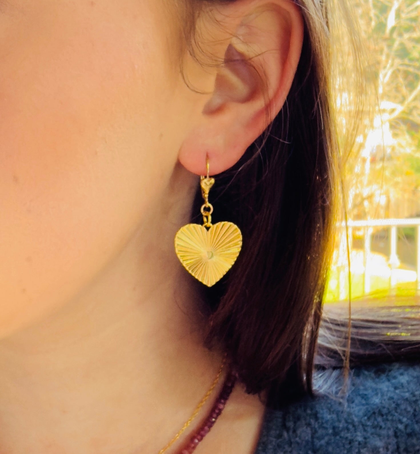 The Janice - Beaming Heart Dangle Earrings
