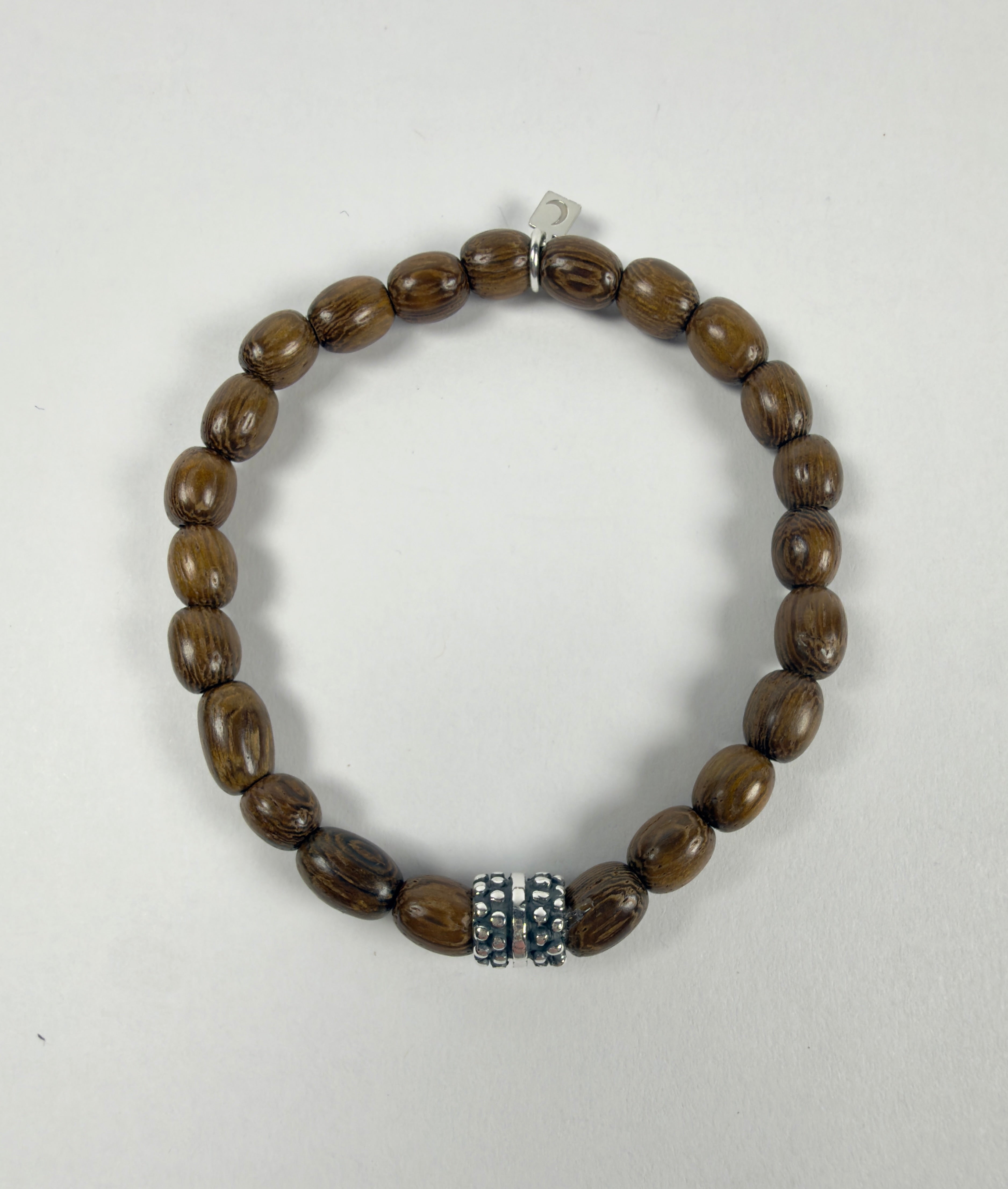 The Koa - Wood Bead and Sterling Silver Accent Beaded Bracelet