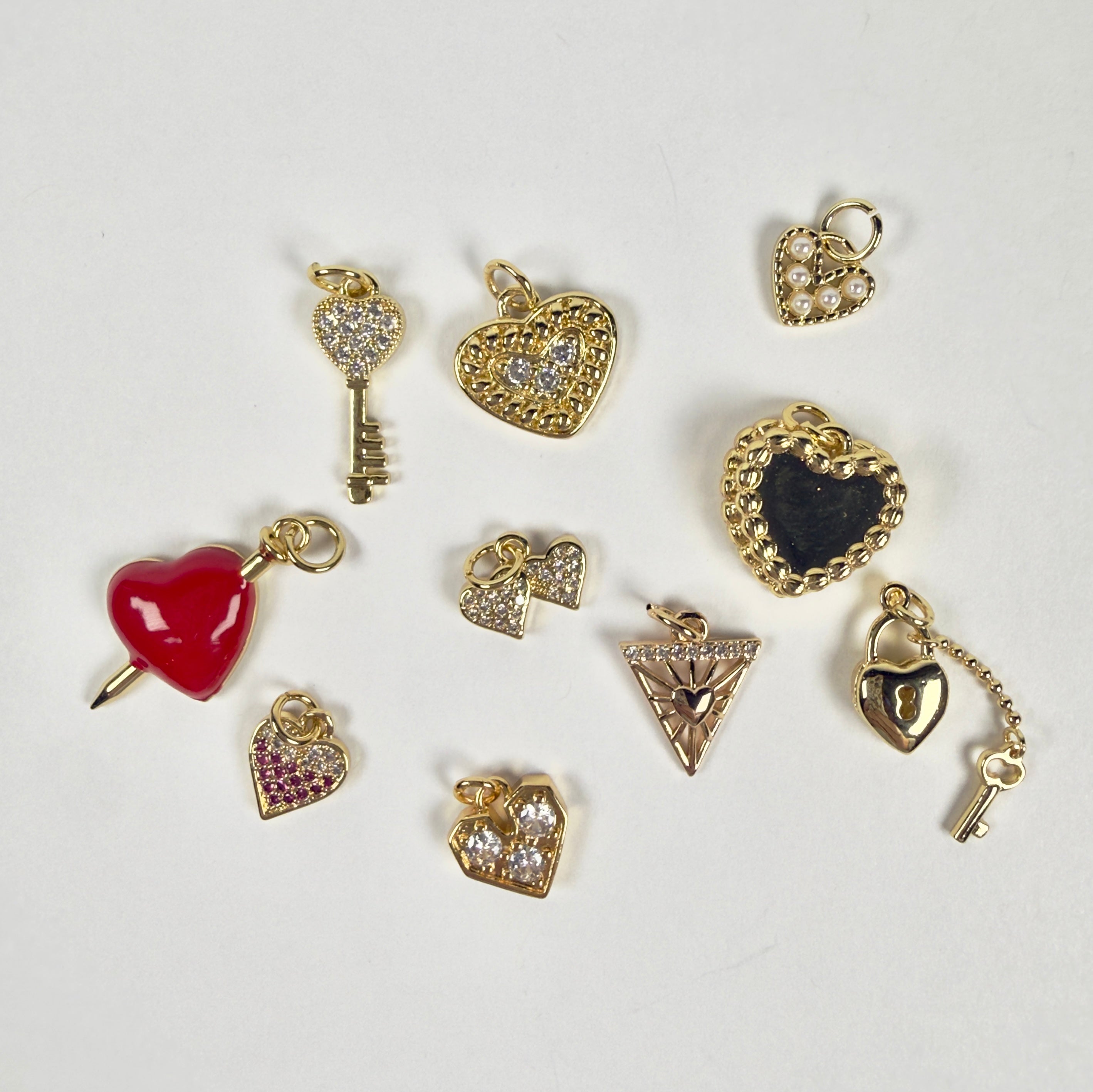 Heart Charms with Choice of Attachment - Collection #1