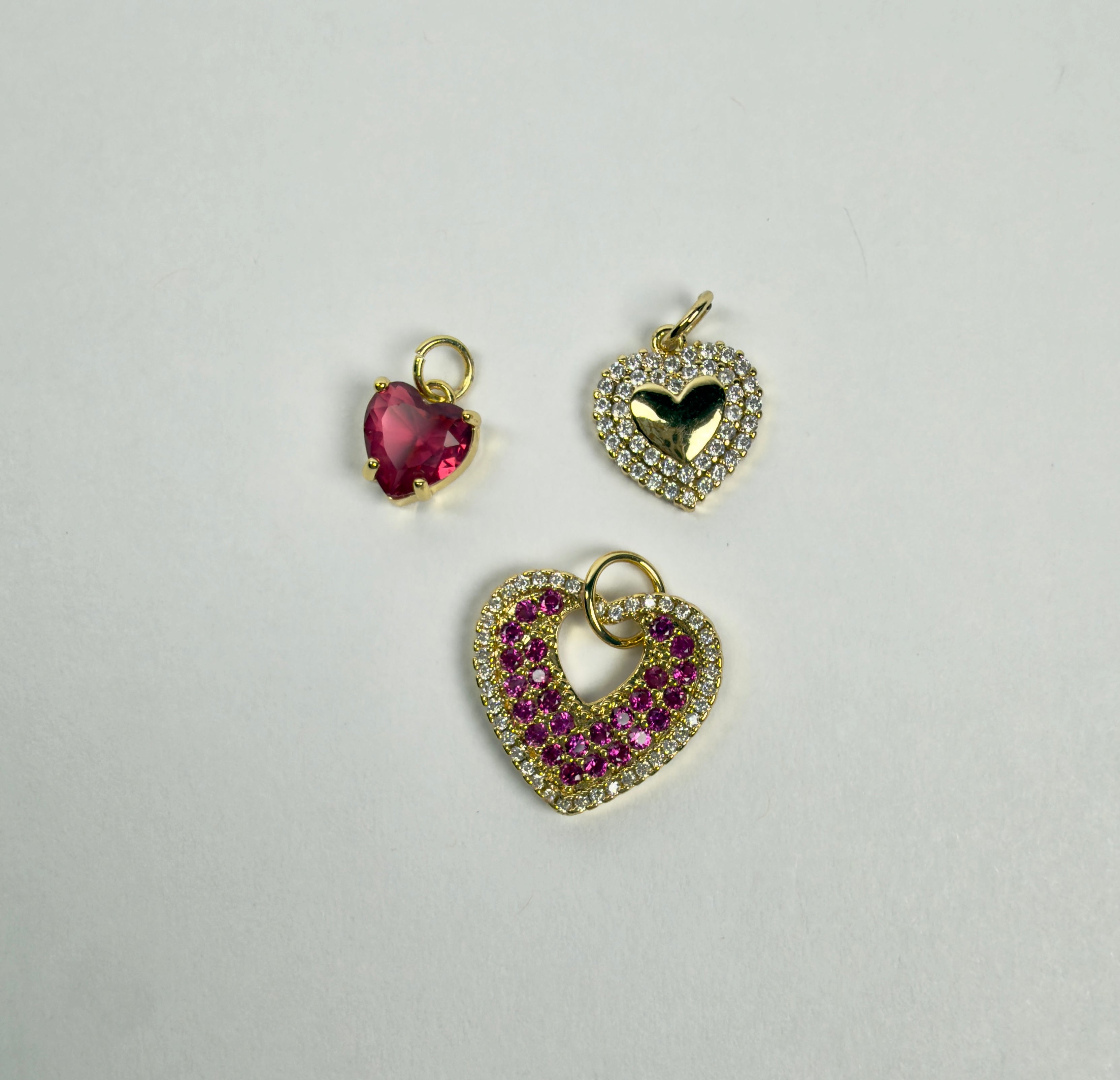 Heart Charms with Choice of Attachment -  Collection #3