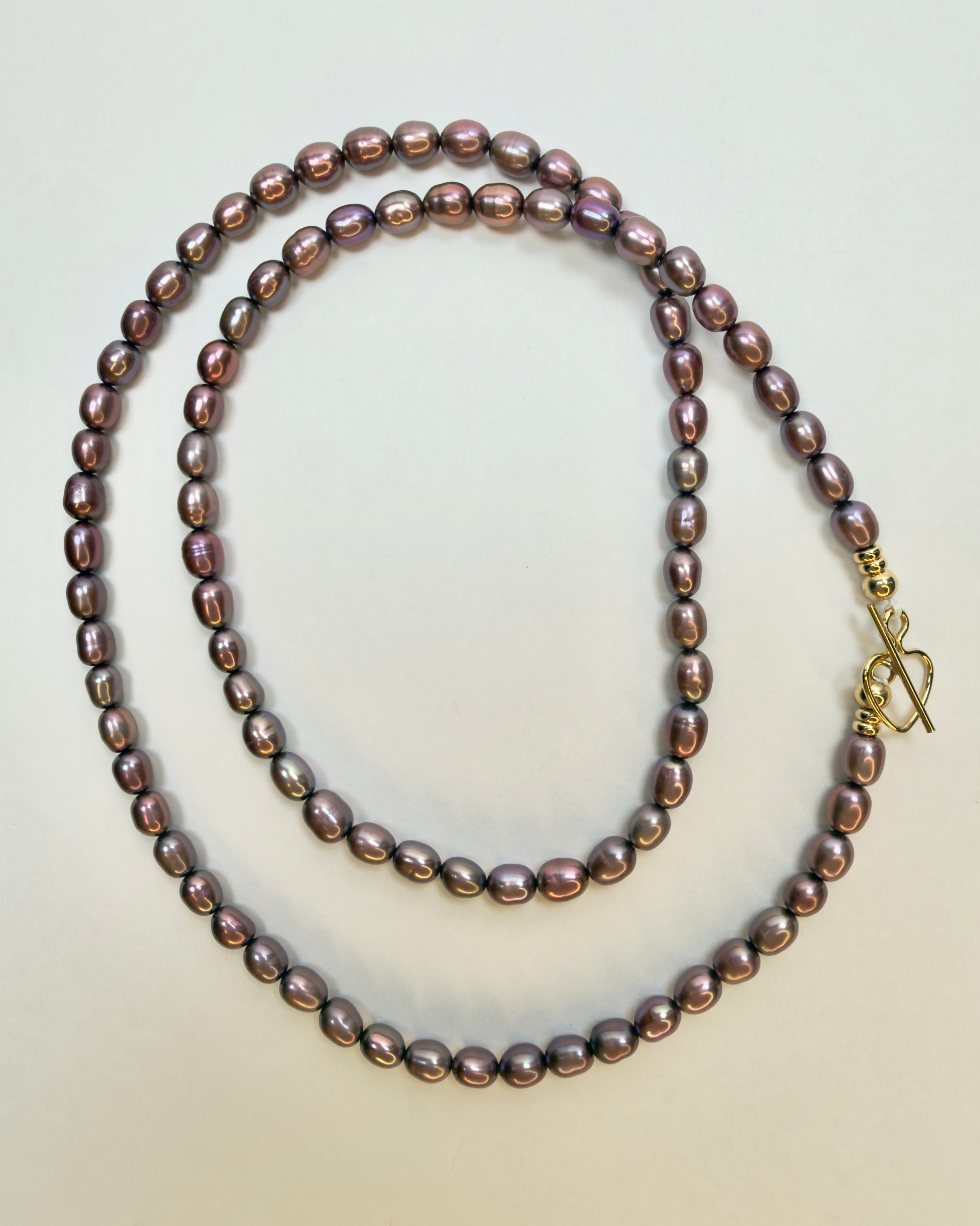 The Nicole - Mauve Freshwater Pearl Necklace