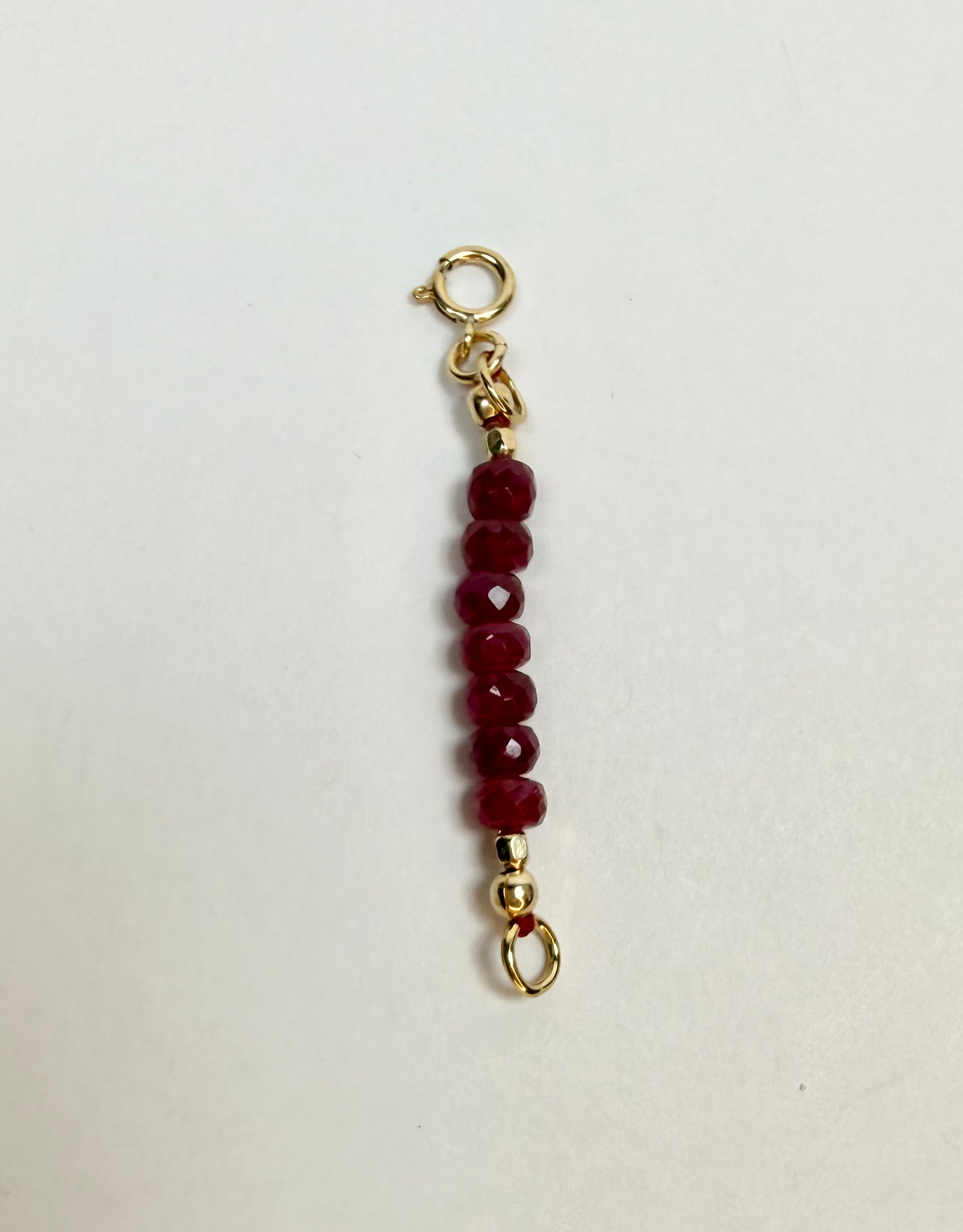The Juju - Ruby Gemstone Beaded Lariat and Necklace Extender