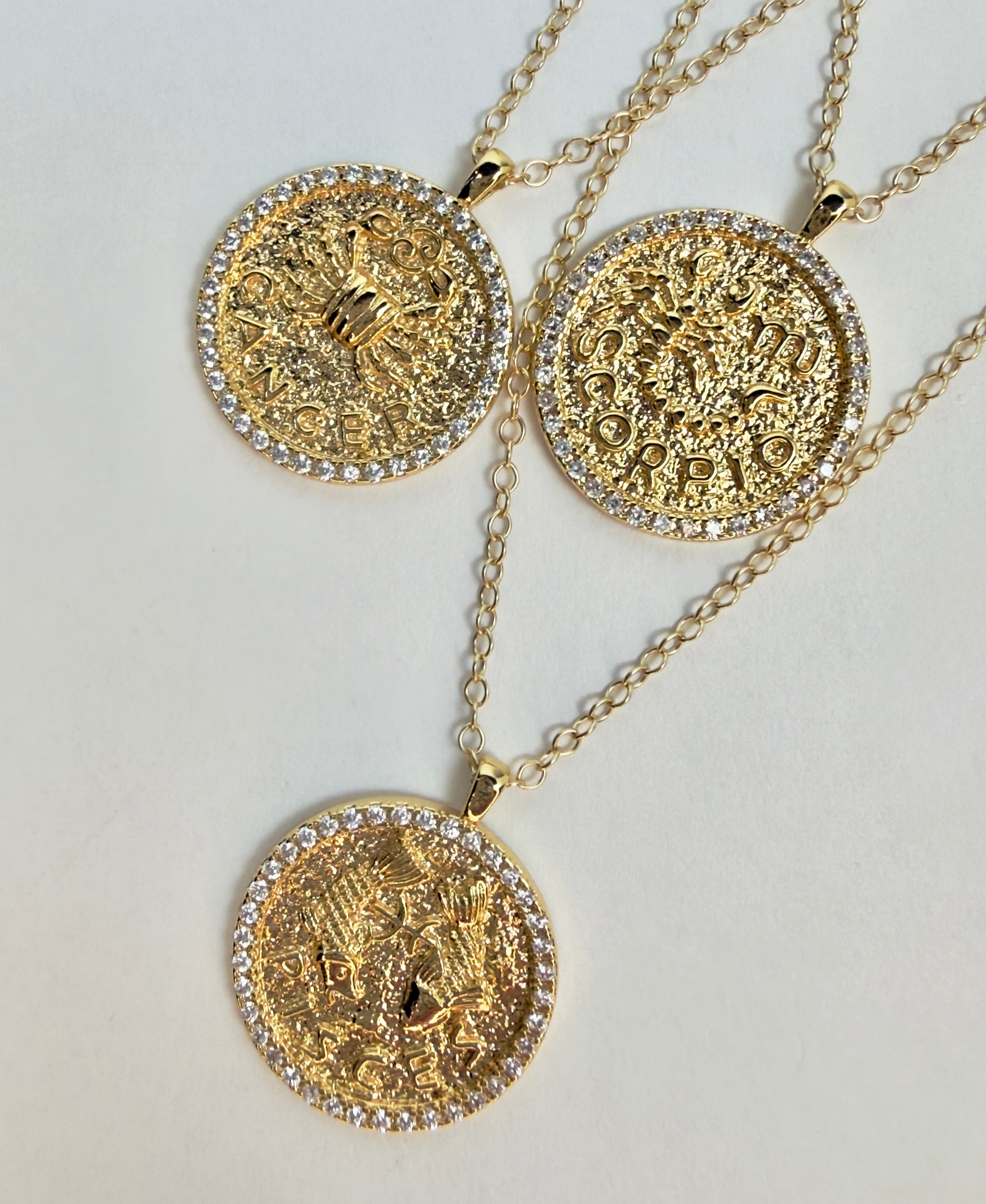 Zodiac Pendant Necklace - 18" Inch Length