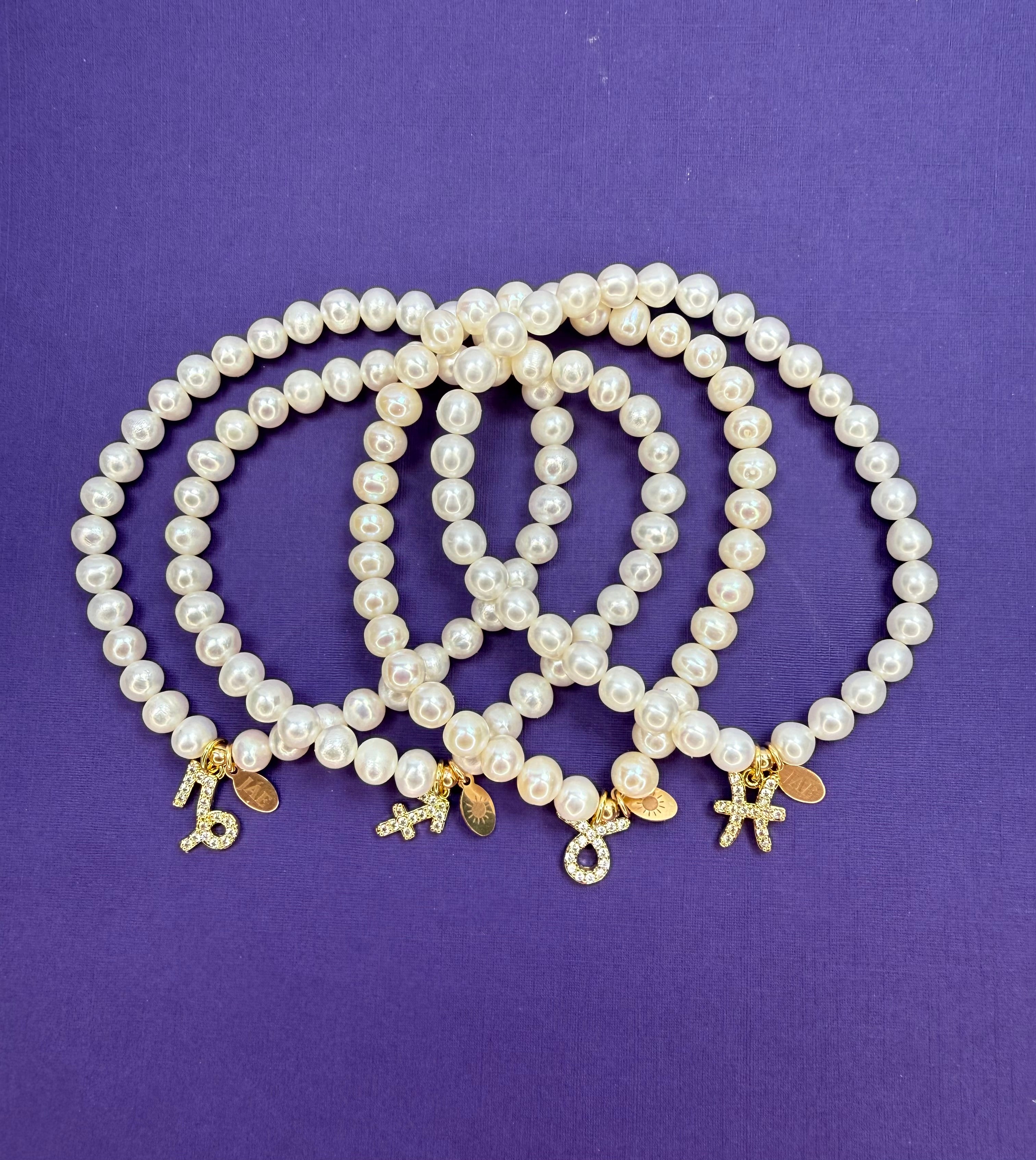 Zodiac Sign and Pearl Bracelets