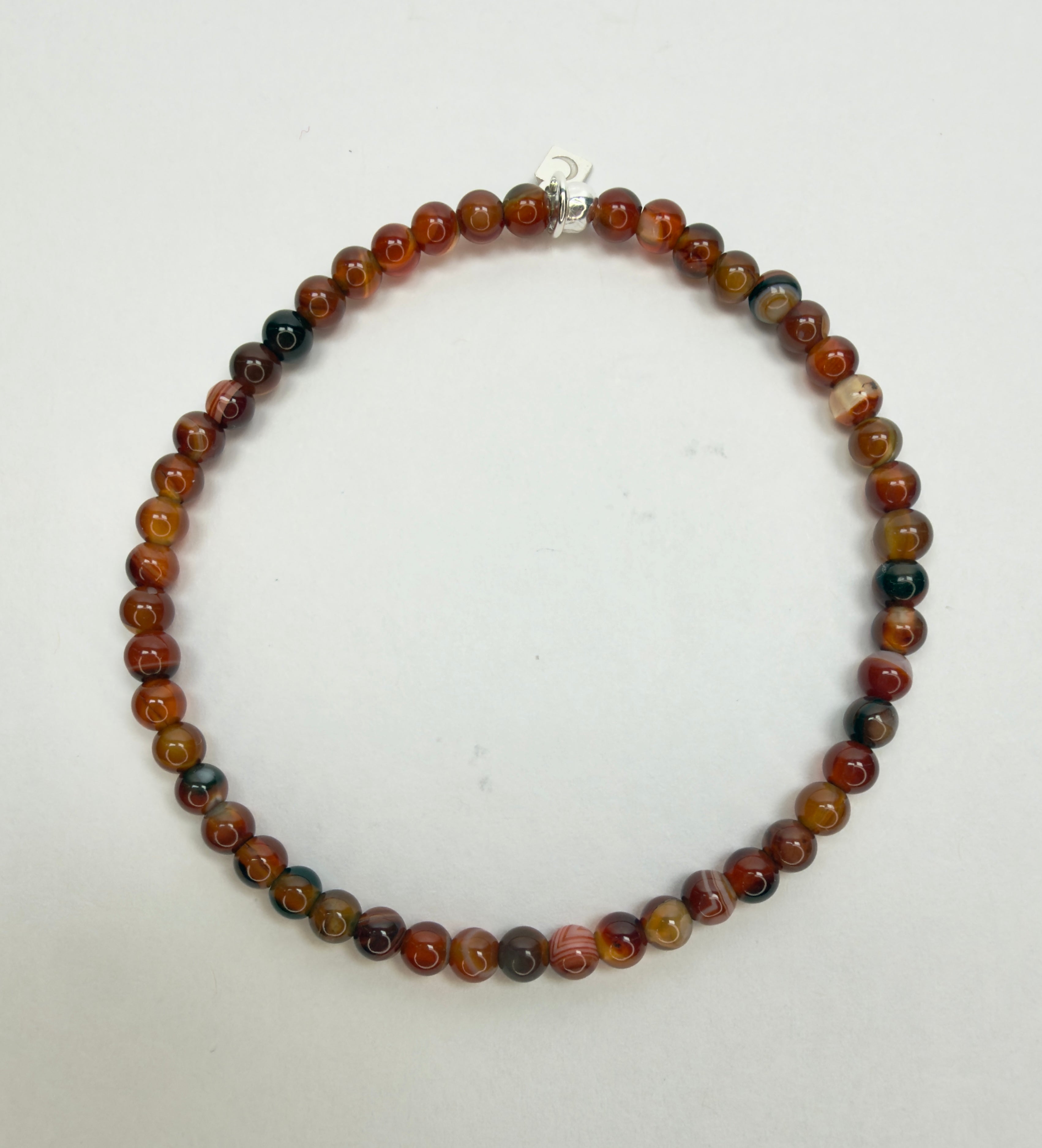 The Patrick  - Red Agate Beaded Bracelet