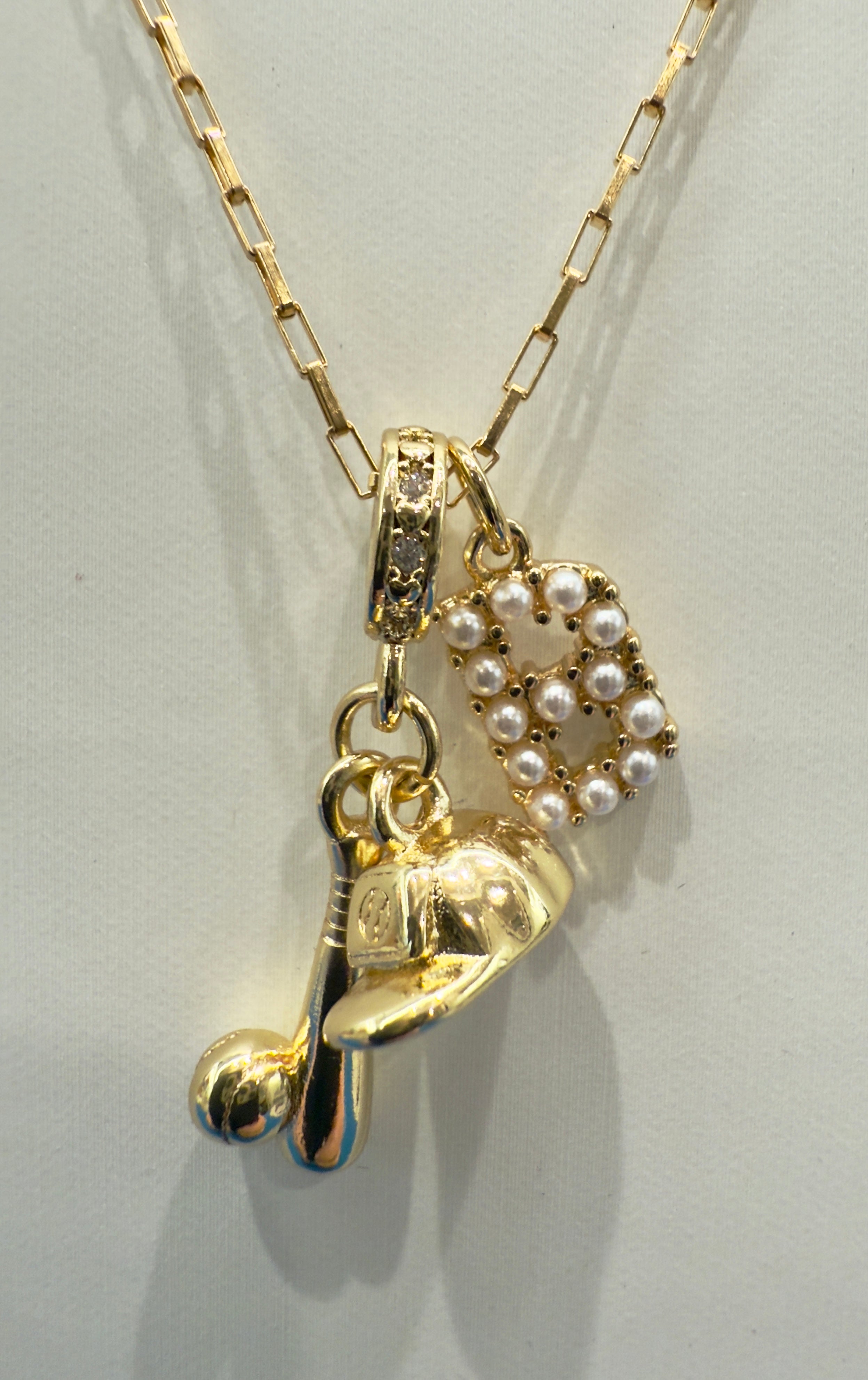 Custom - BW, Ms. Bussy Baseball Mom Necklace