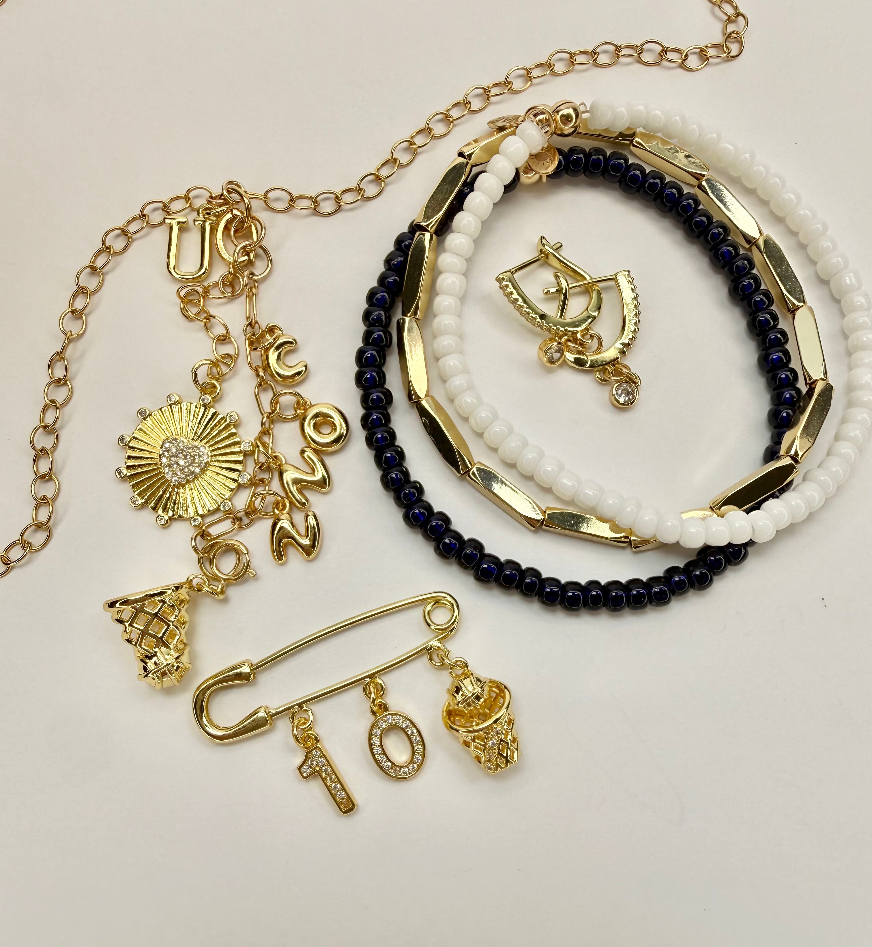 Triple Loop Safety Pin Brooch