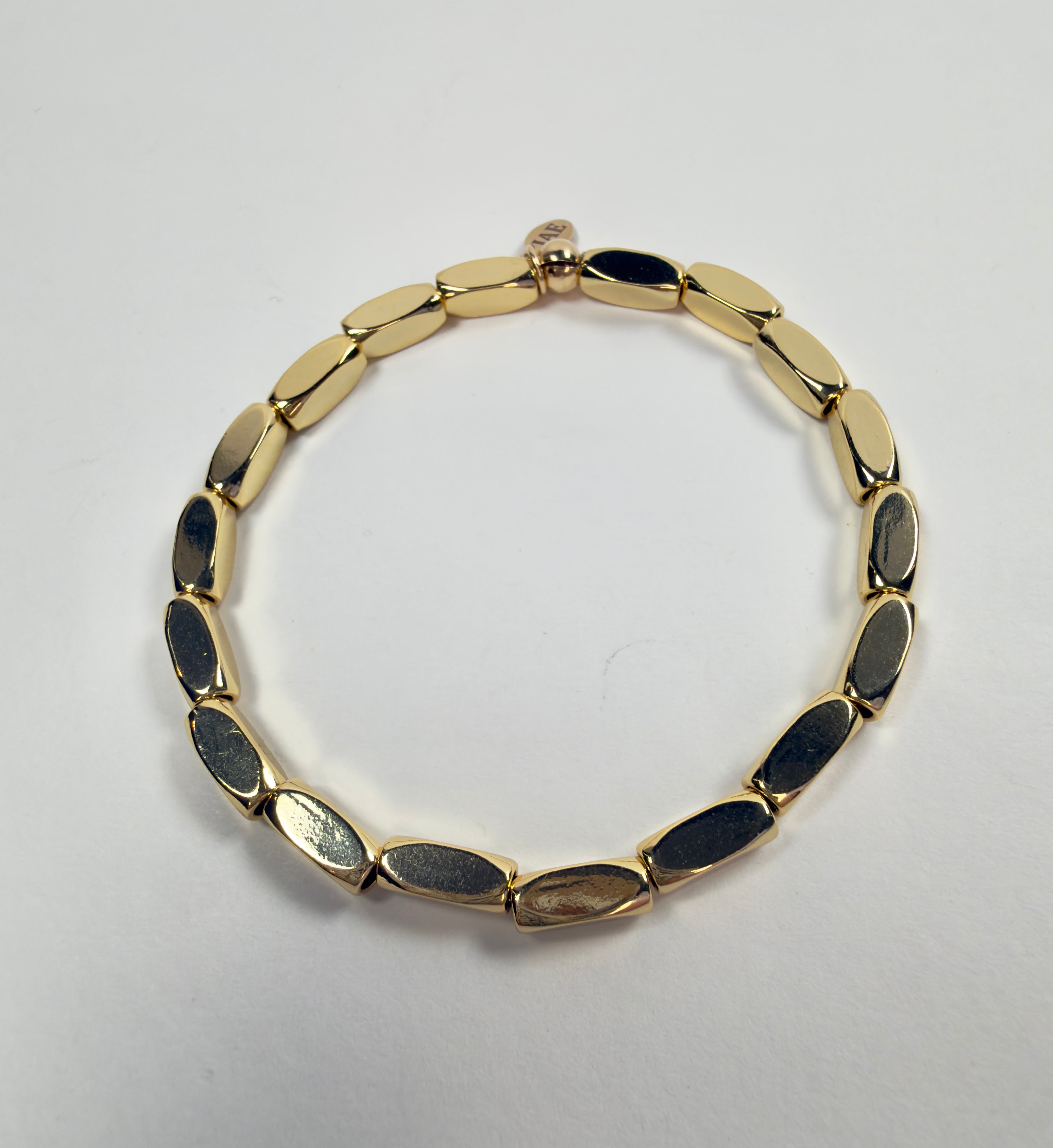 The Scottie - Rectangular Gold Beaded Bracelet
