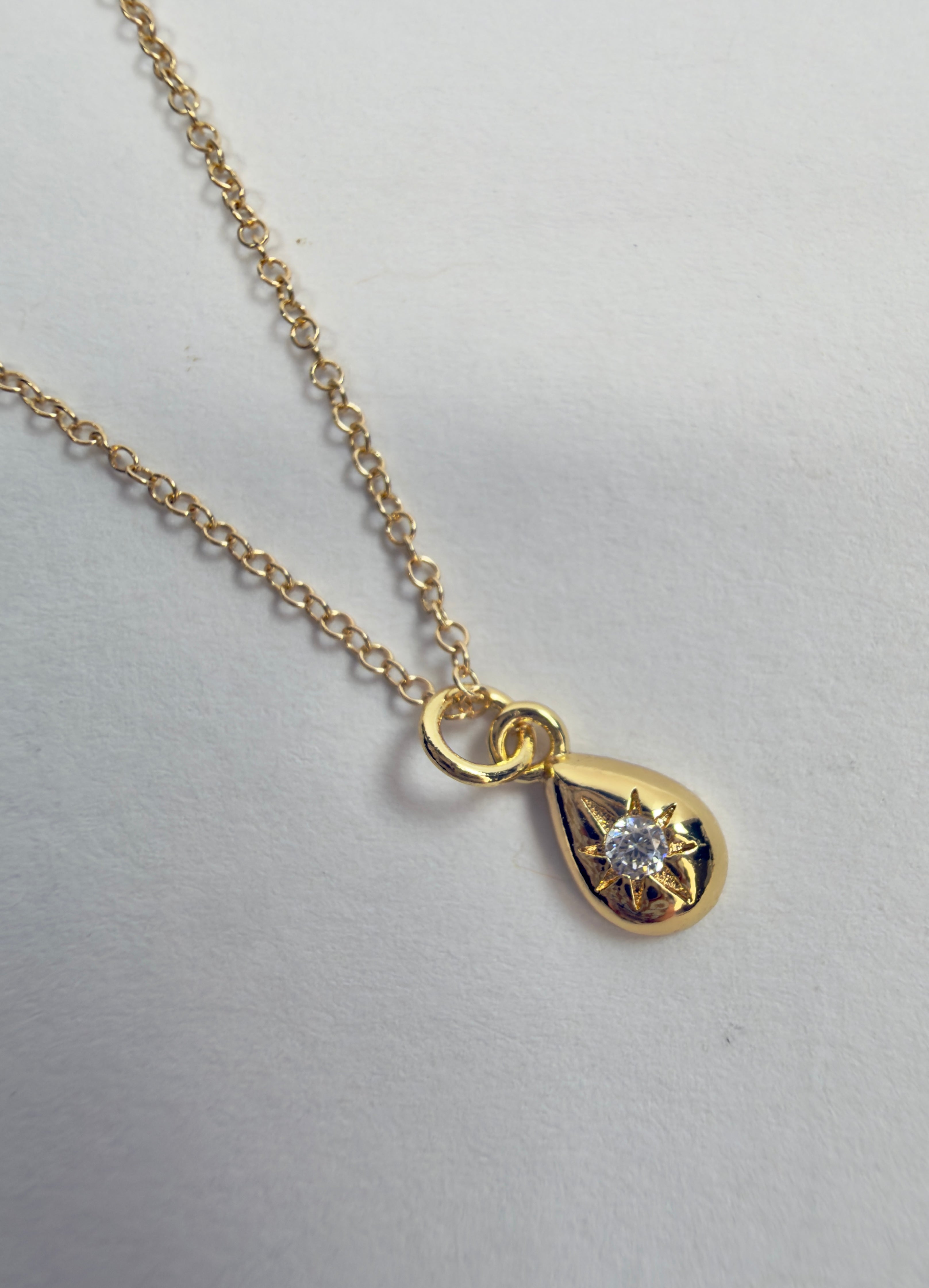 The Lennox  - Teardrop Charm Necklace