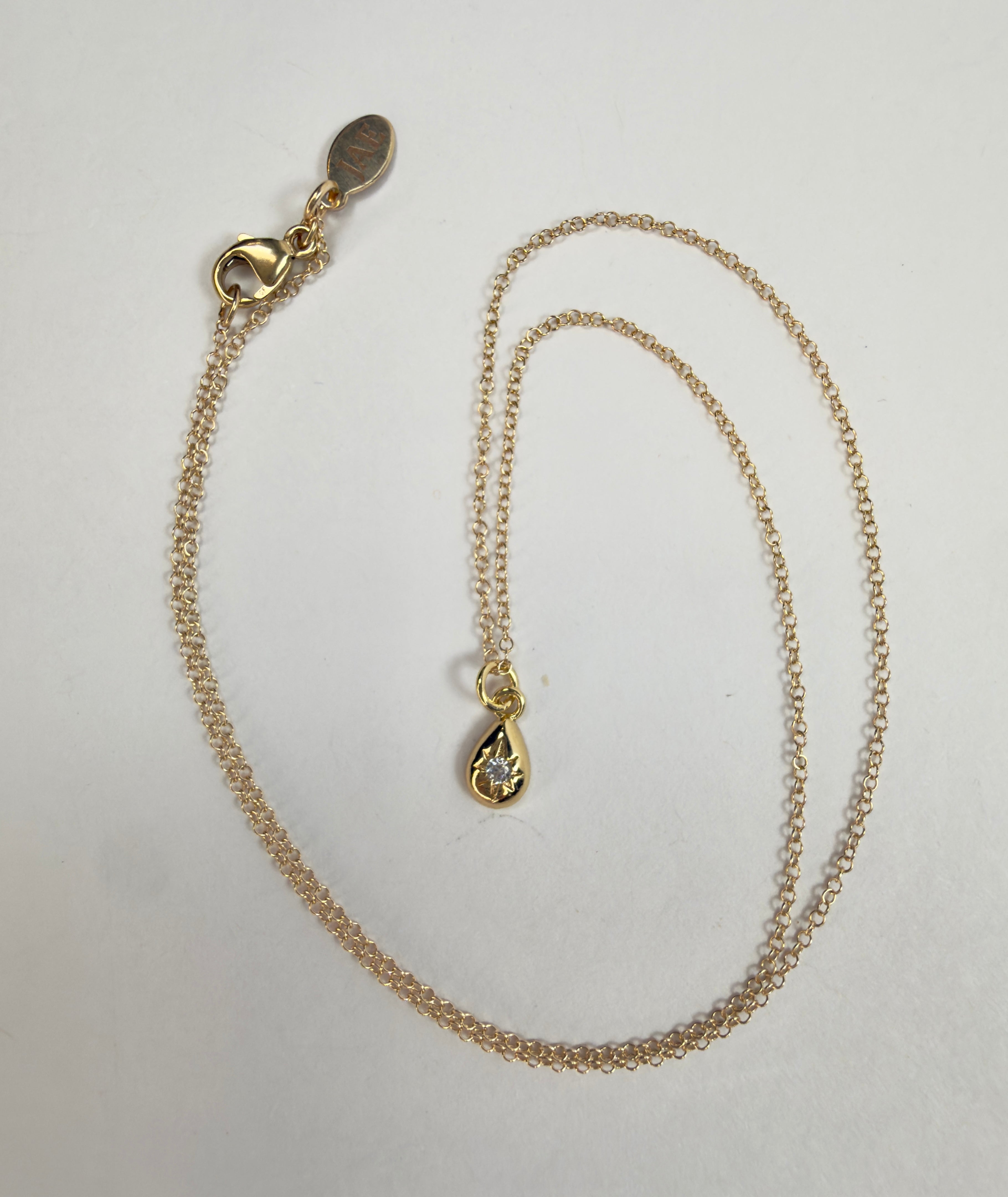 The Lennox  - Teardrop Charm Necklace