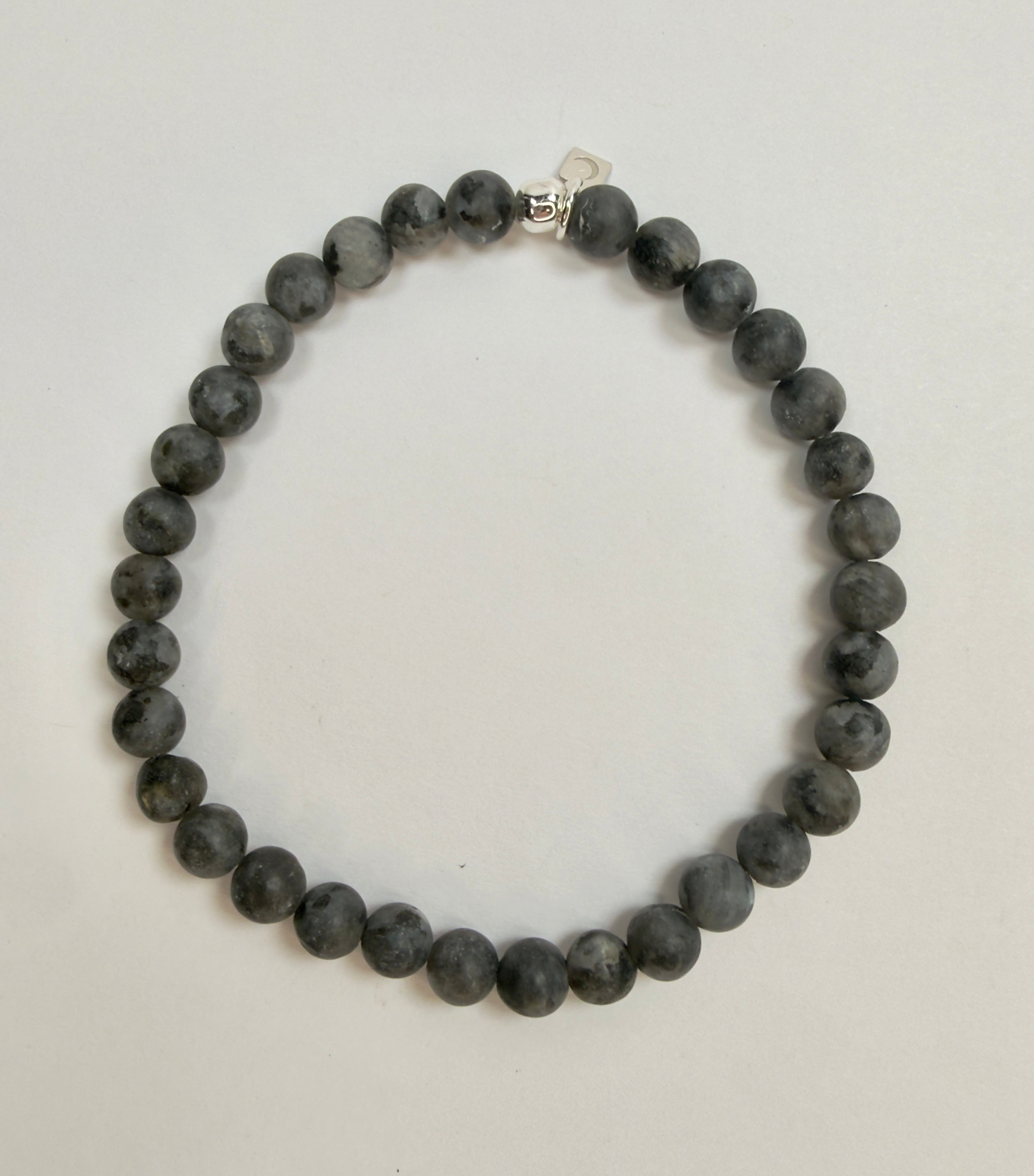 The Hanson - Gray Marble Beaded Bracelet