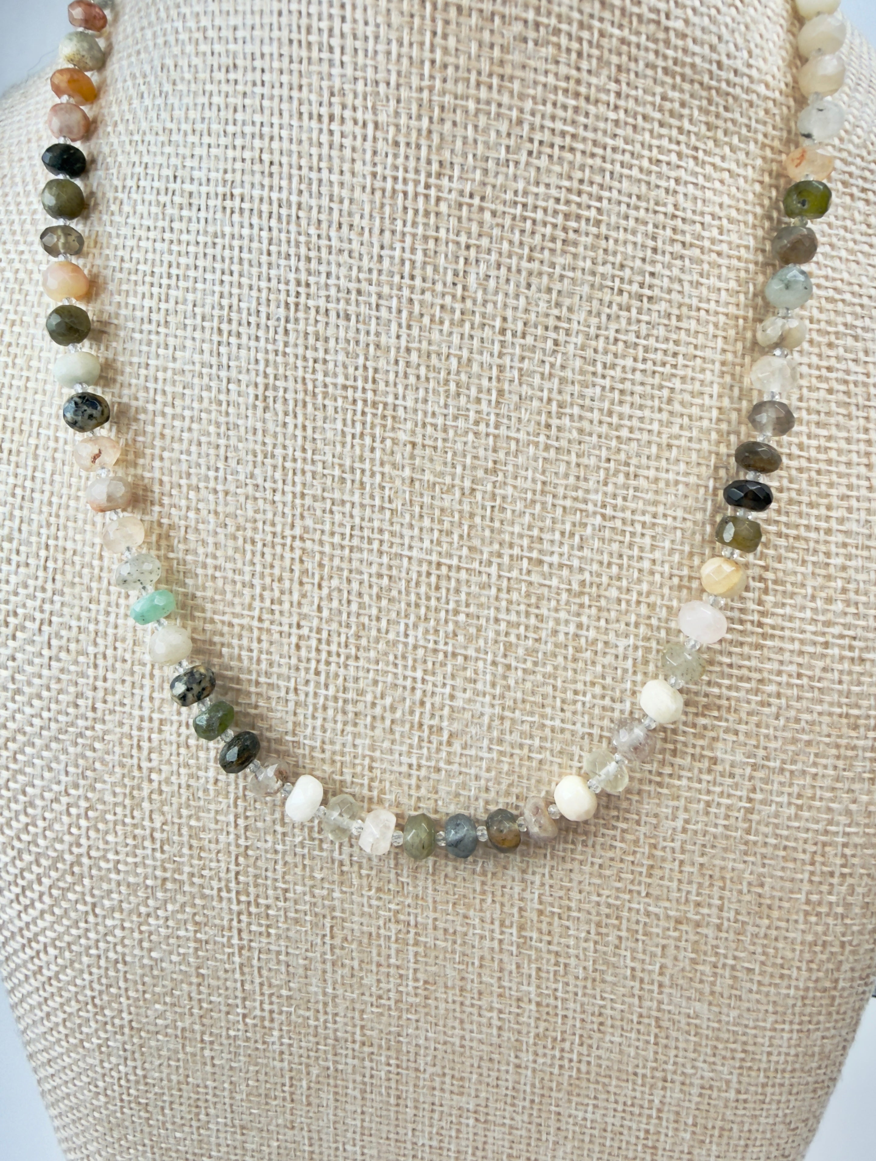 The Follett - Mixed Gemstone and White Topaz Necklace