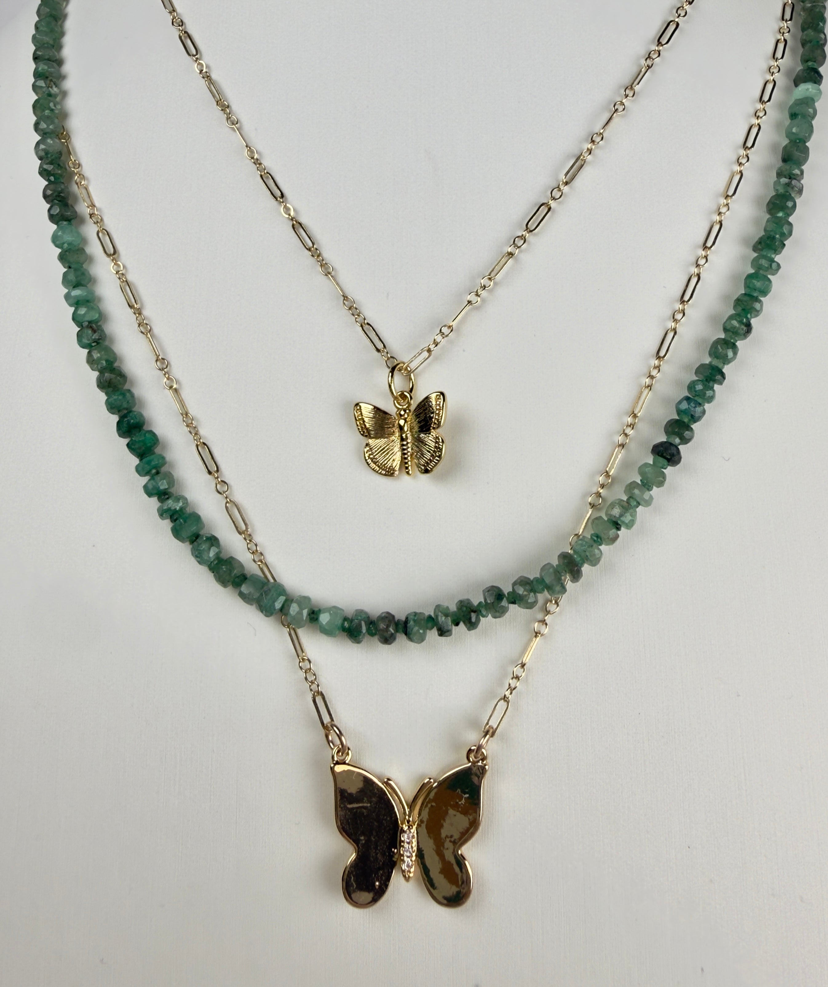 The Agnes - Split Butterly Wing Necklace