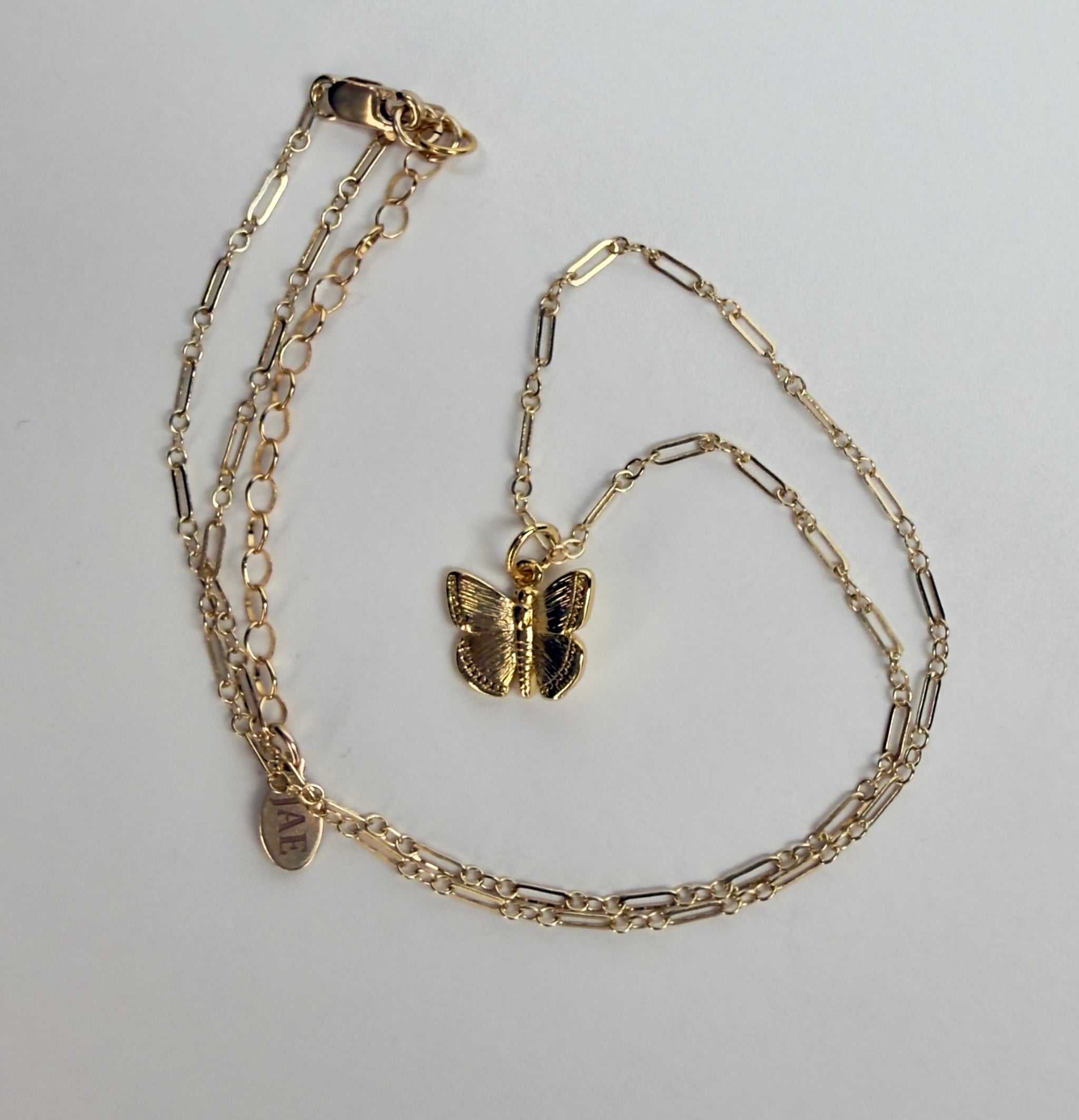 The Agatha - Dainty Golden Butterfly Charm Necklace