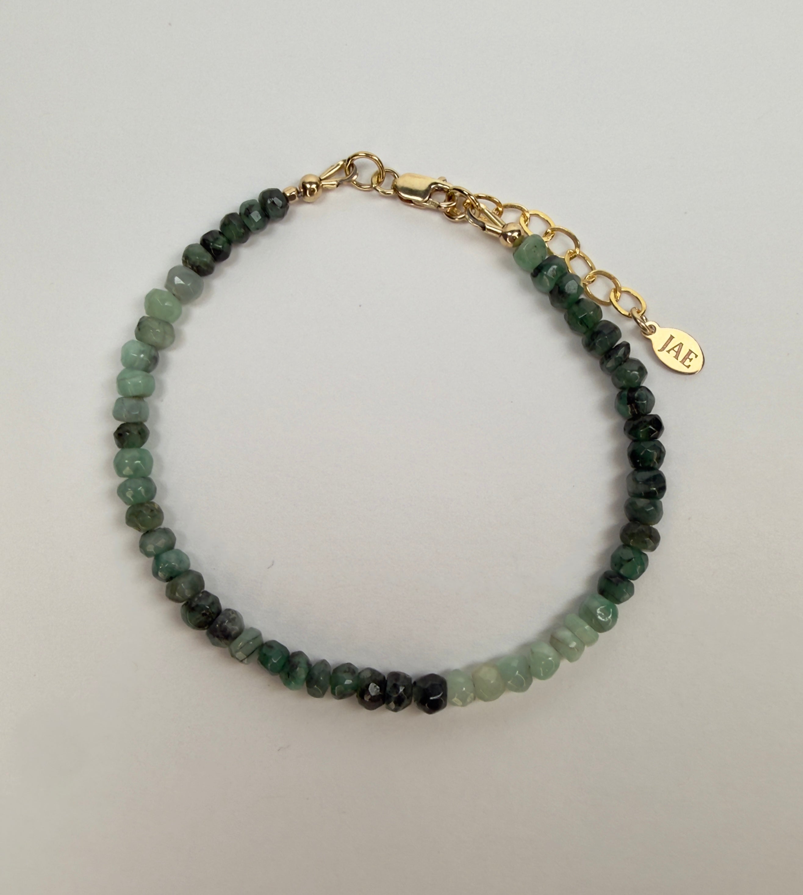 The Delphine - Shaded Emerald Beaded Bracelet