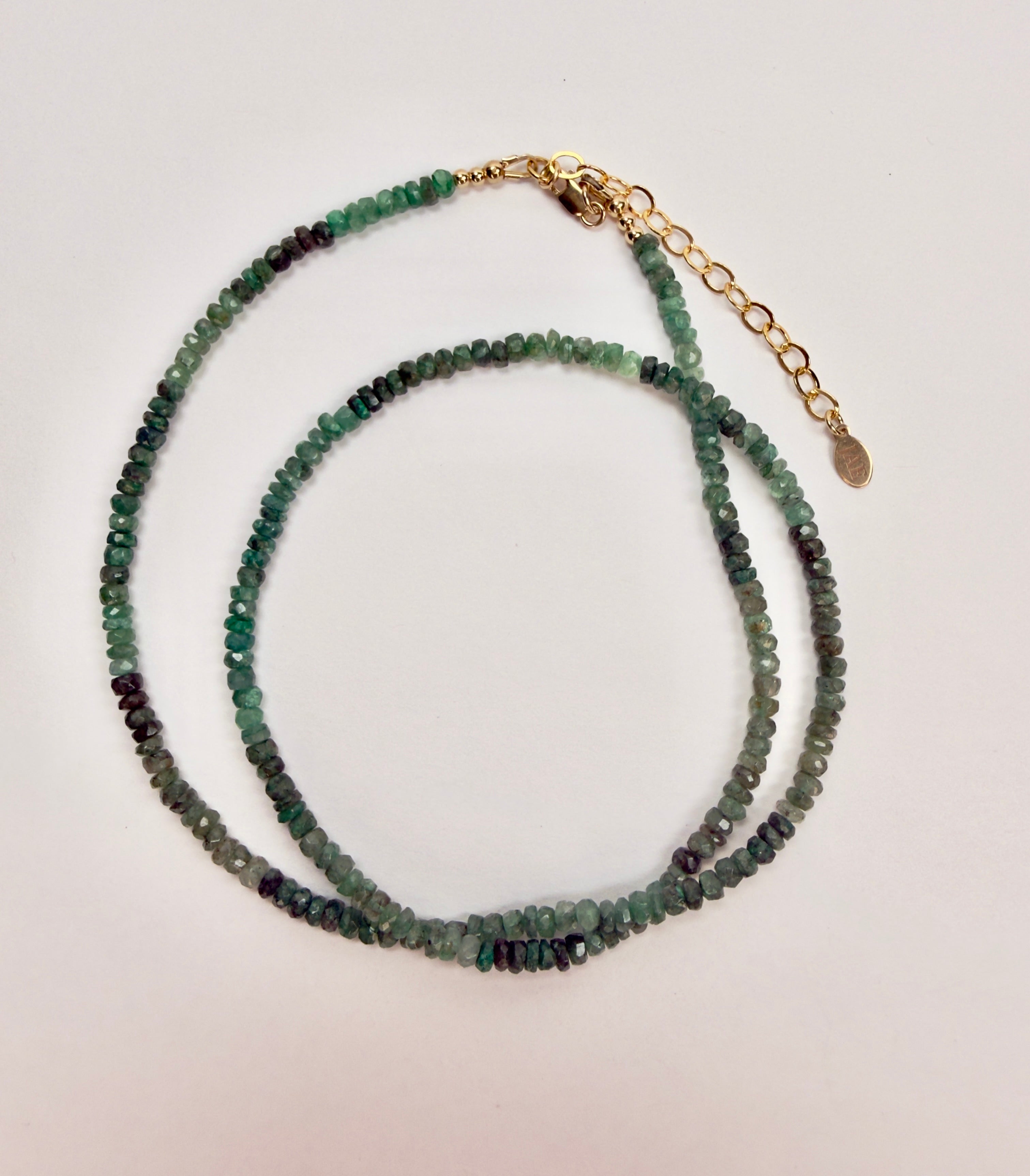 The Emiline - Emerald Beaded Necklace