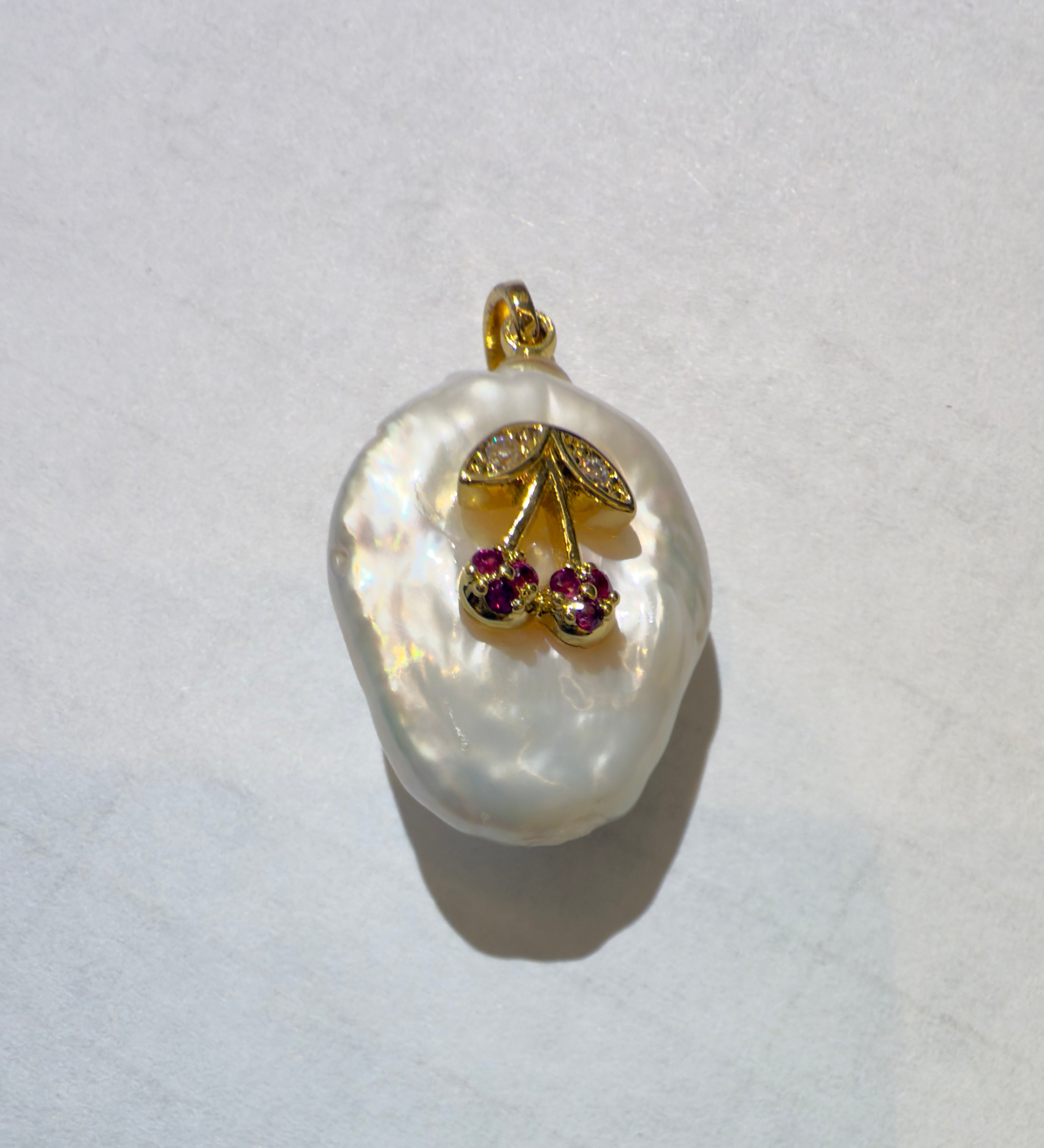 "The Jennifer" Freshwater Pearl Cherry Necklace