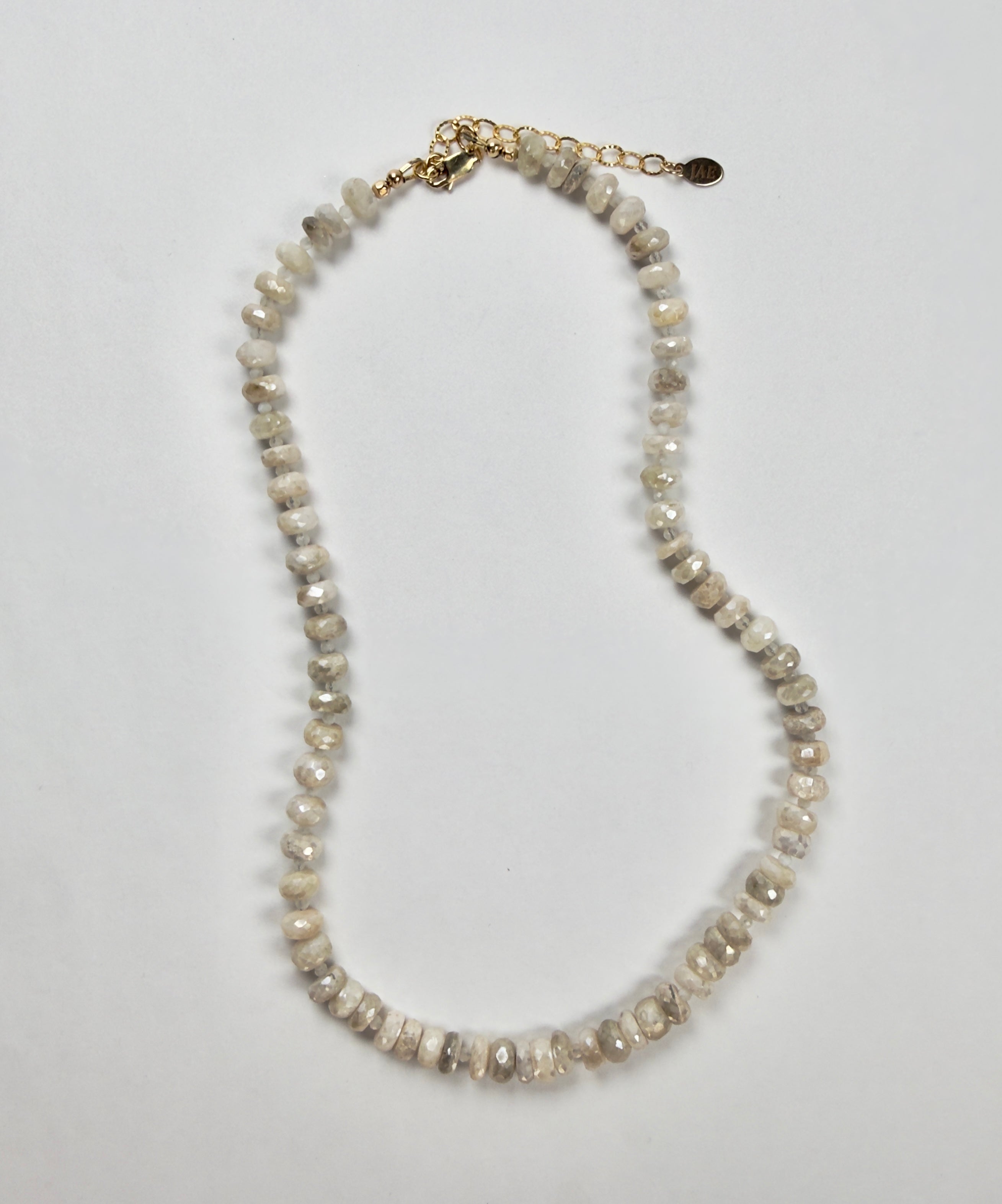 The Georgina - Champagne Moonstone Beaded Necklace
