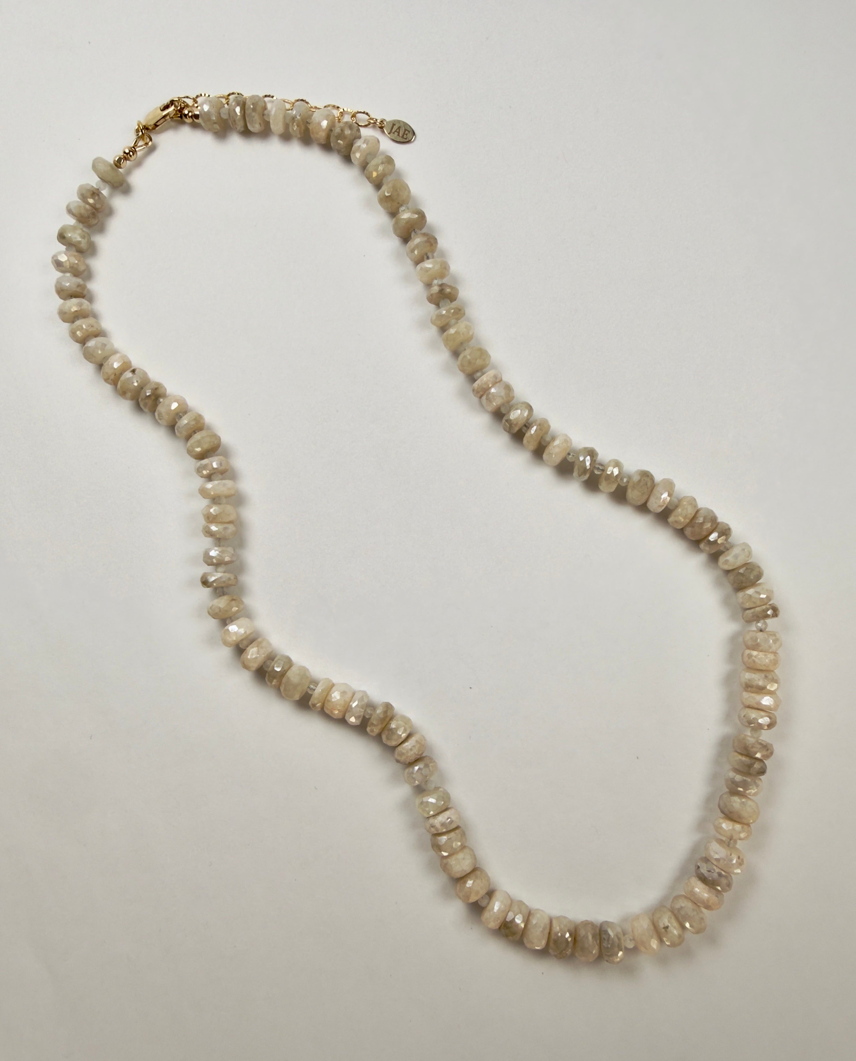The Gilda - Champagne Moonstone Beaded Necklace