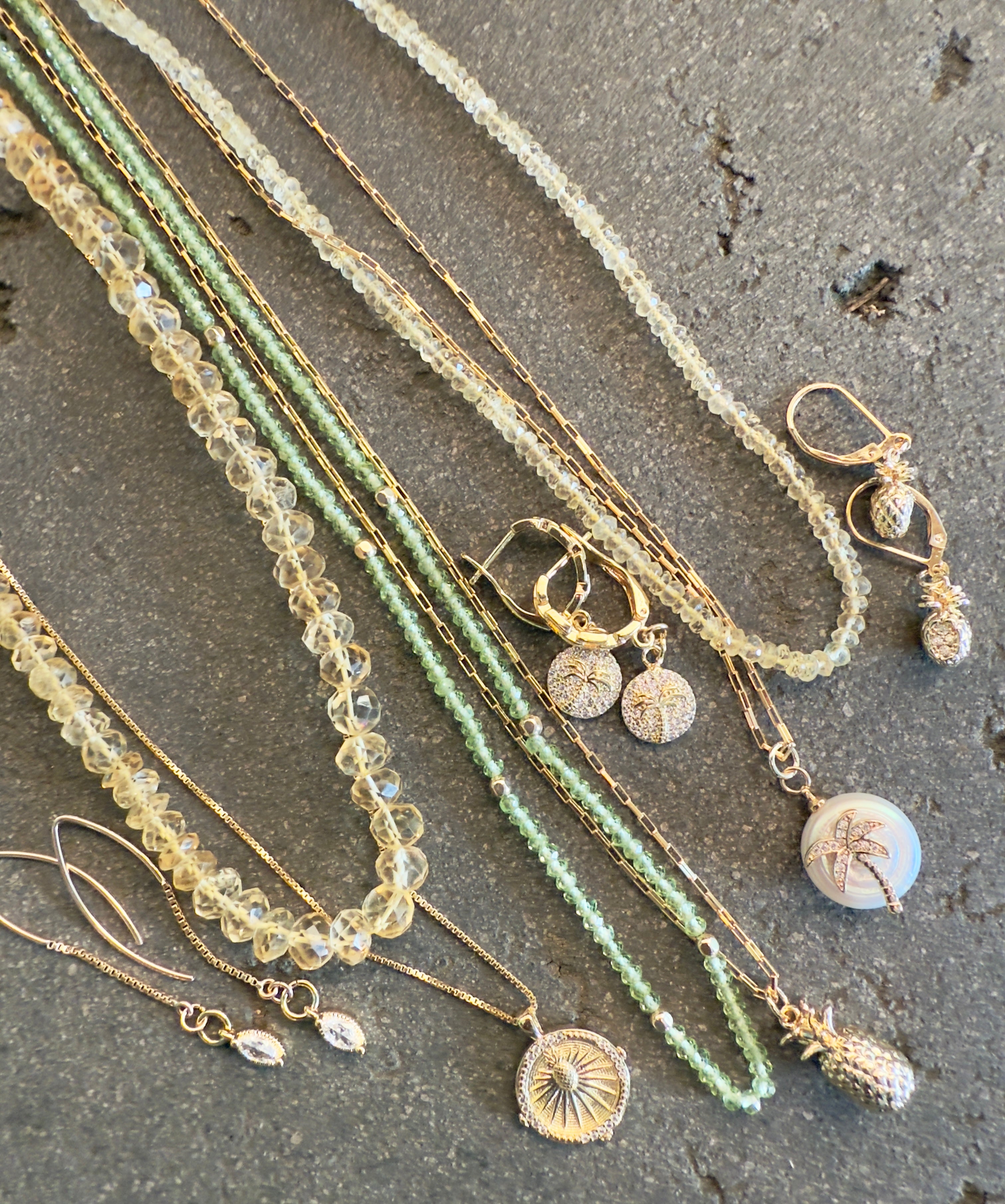 "The Miller" Peridot and Gold-filled Bead Necklace