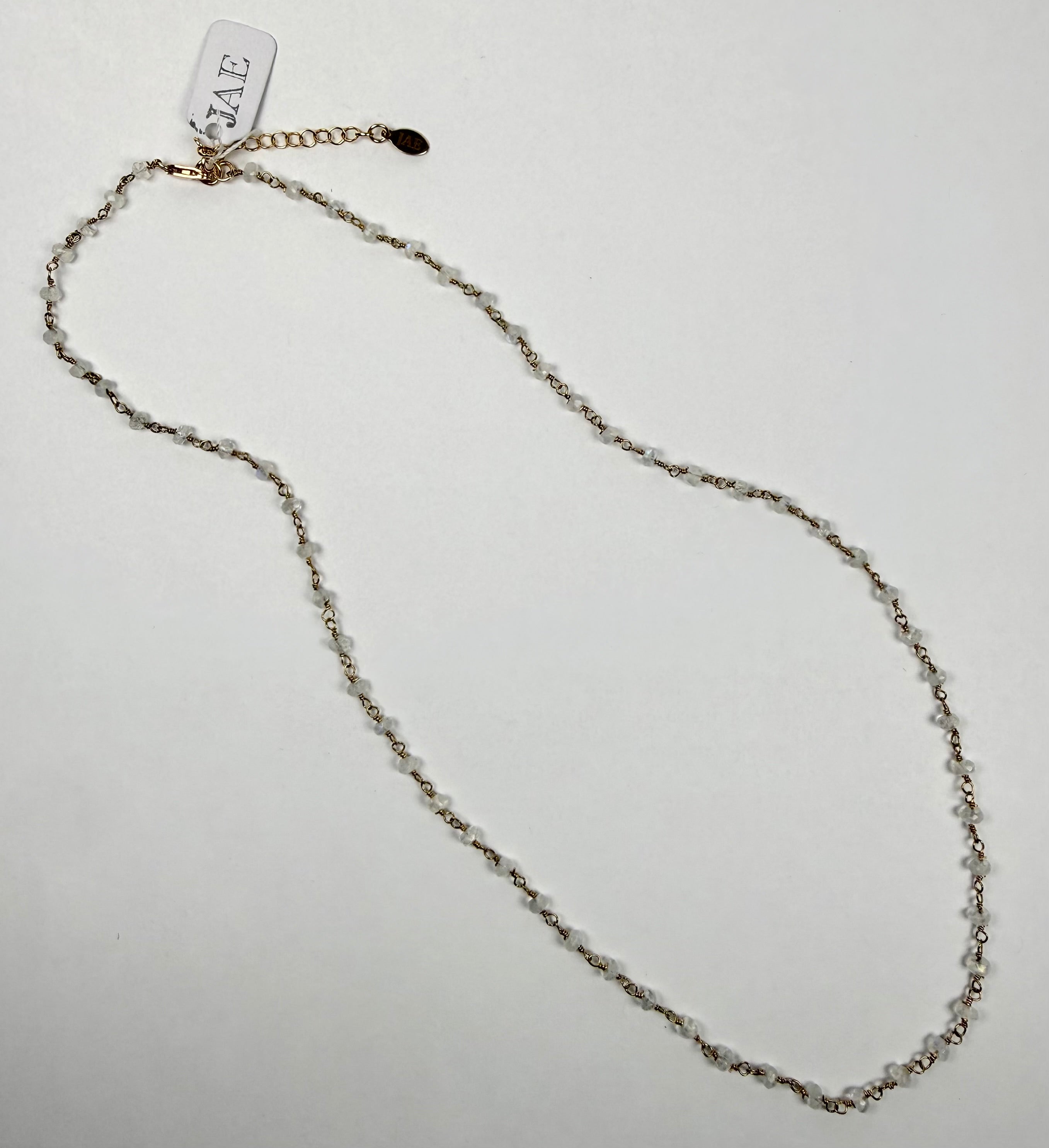 The Connie - Rainbow Moonstone Beaded Chain Necklace