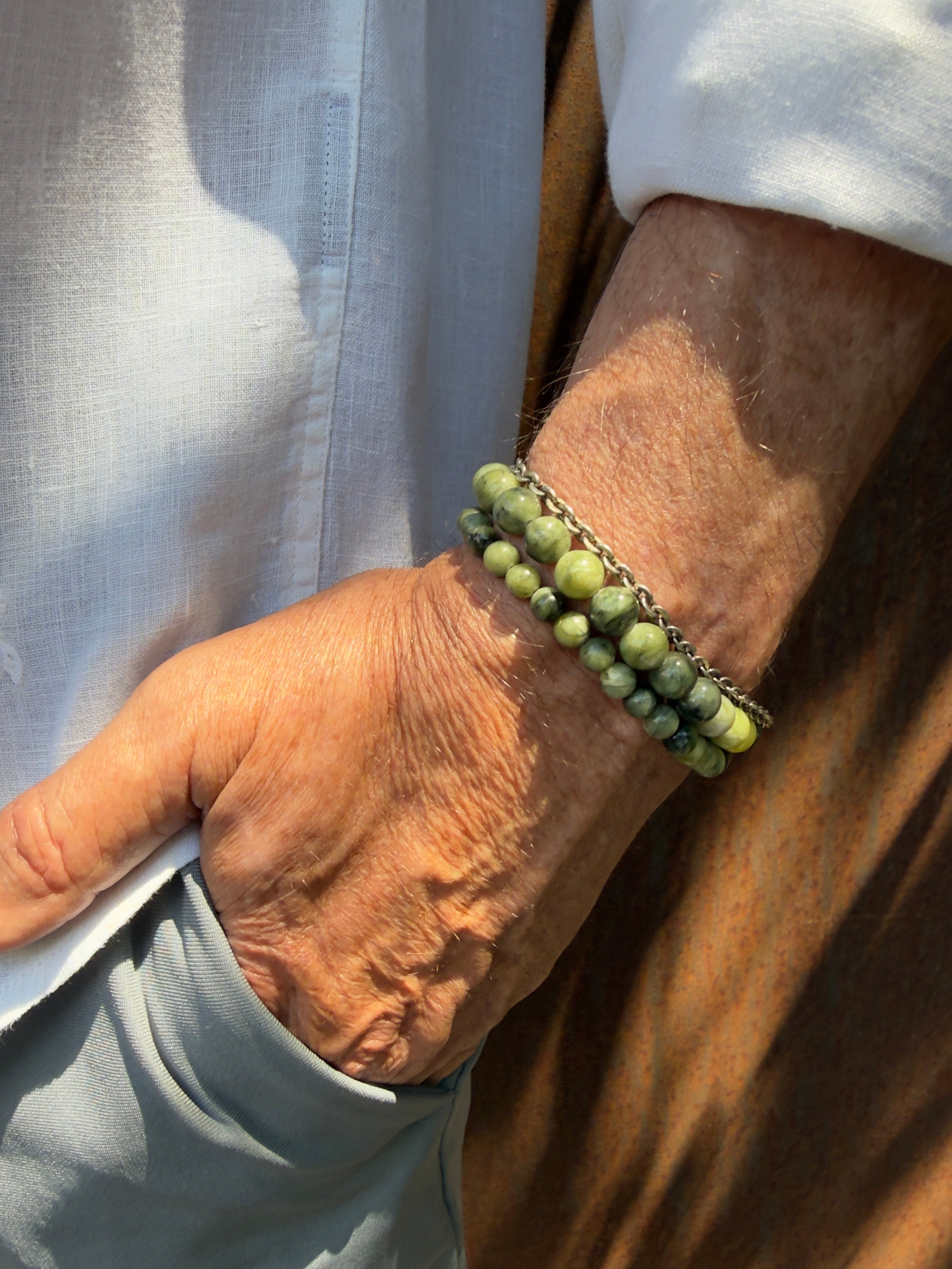 The Mario - Saguaro Jasper Beaded Bracelet