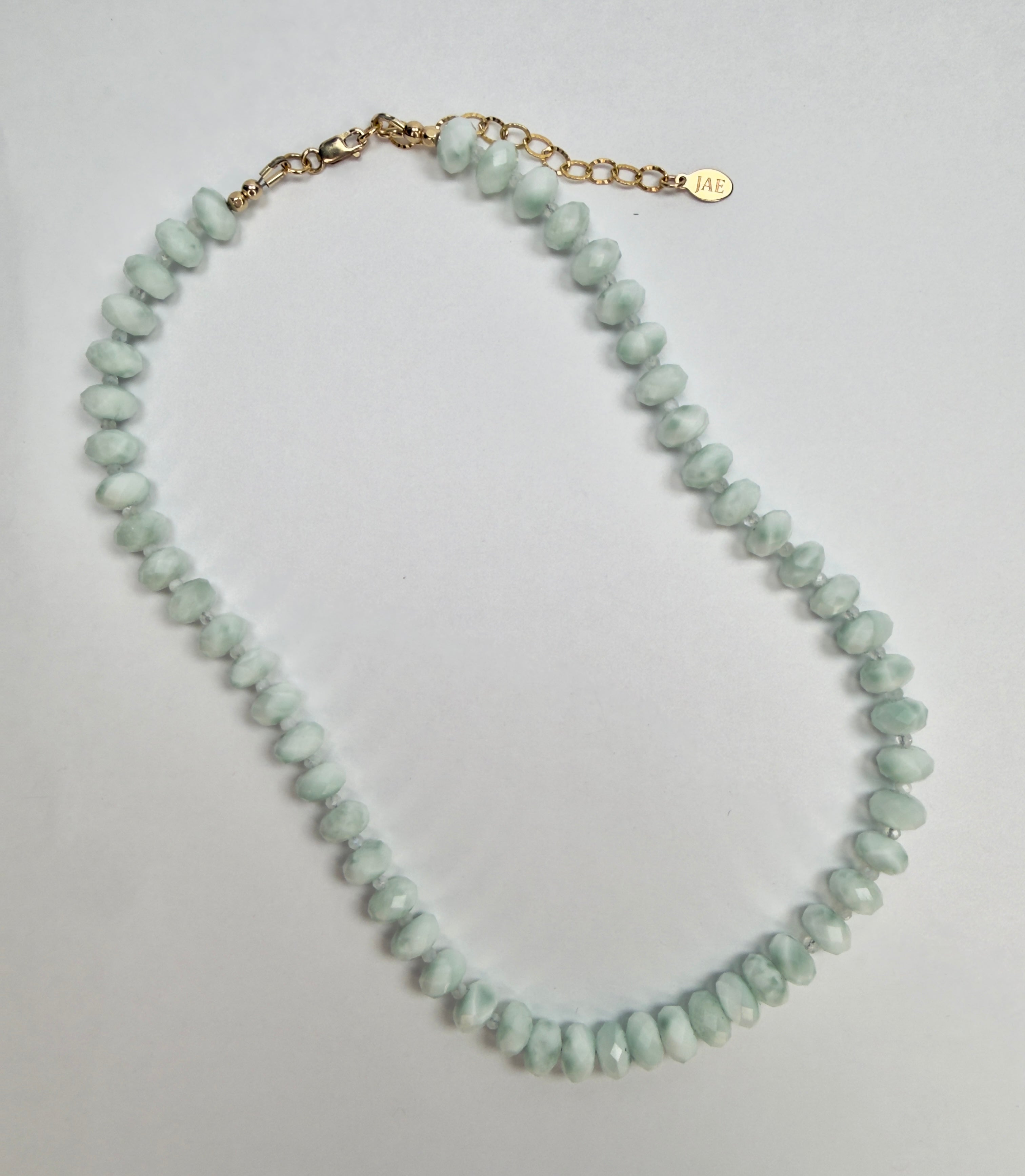 The Marina - Mint Moonstone Beaded Necklace